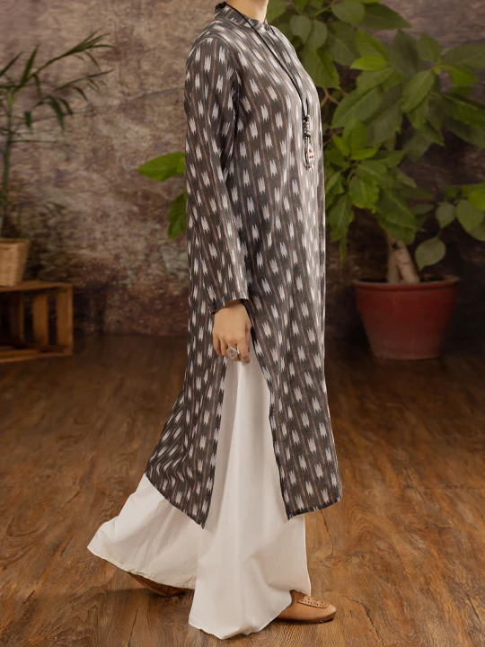 Grey Kurti - ALCR-LK-1104 - Image 3