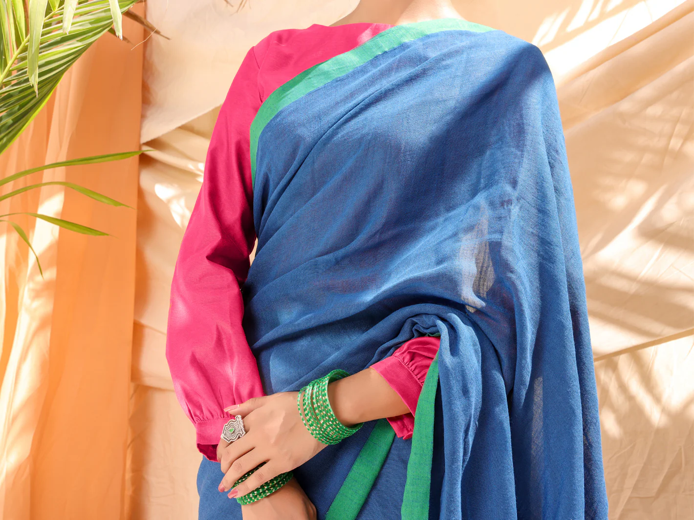 Blue Comrade Saree - ALCR-SR-1001 - Image 4