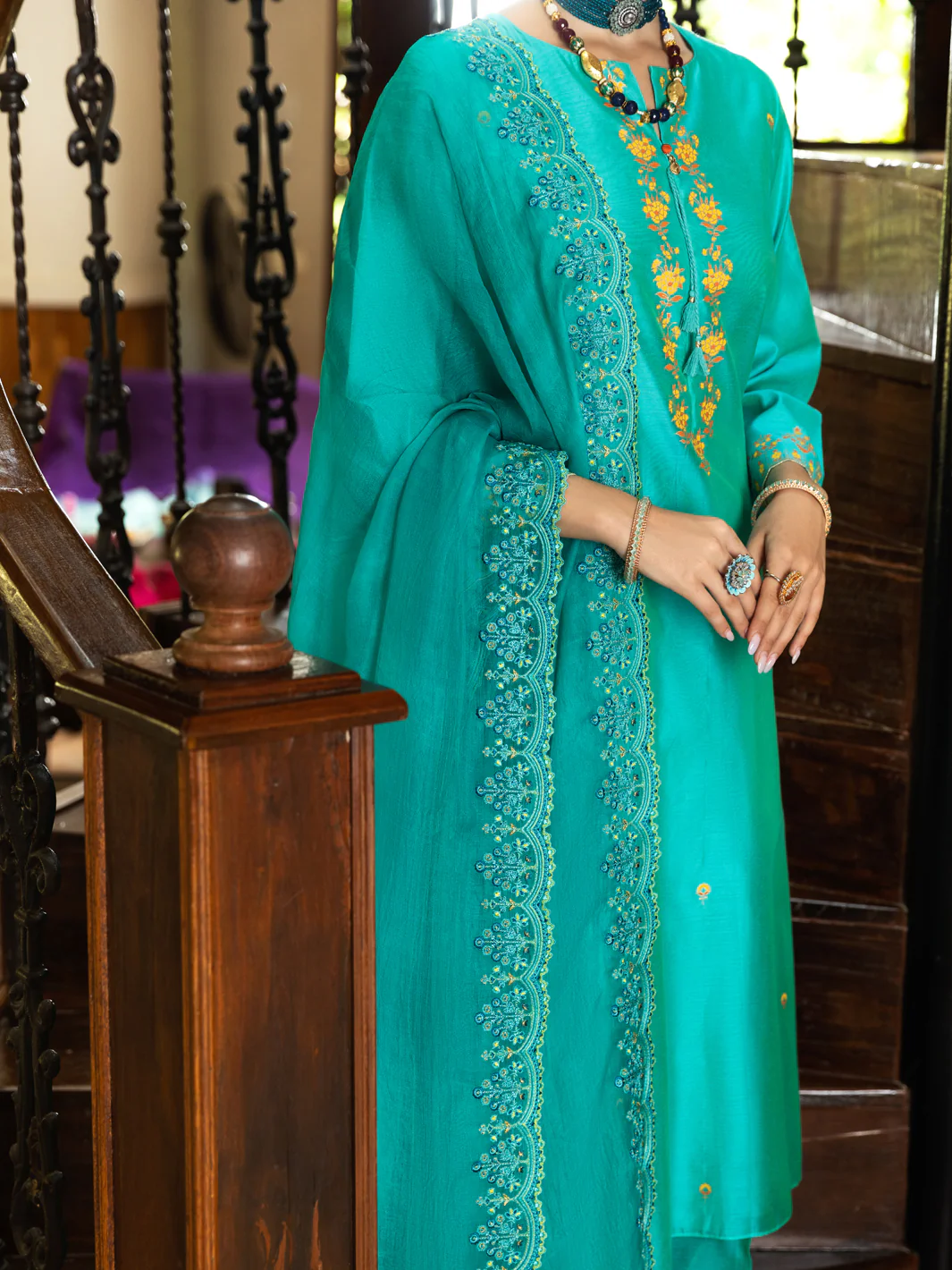 Sea Green Stole - ALCR-ST-1053