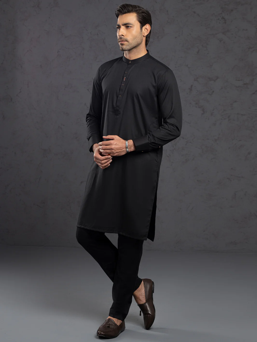 Black Plain Kurta Trousers - ALET-KT-1004-R4 - Image 5