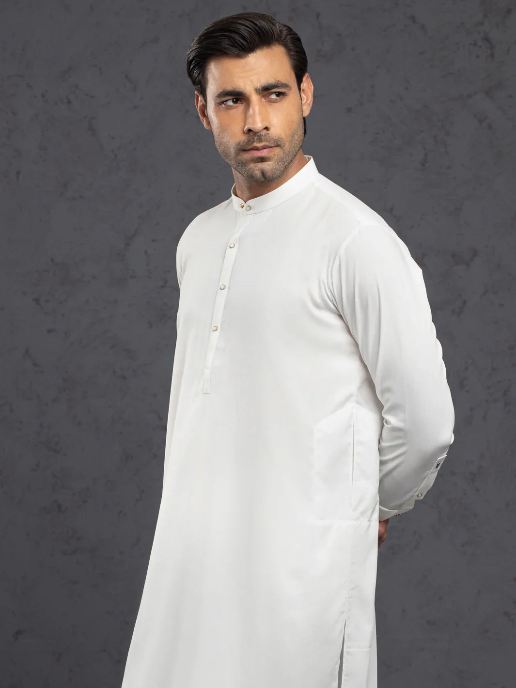 White Kurta Trousers - ALET-KT-3001 - Image 3