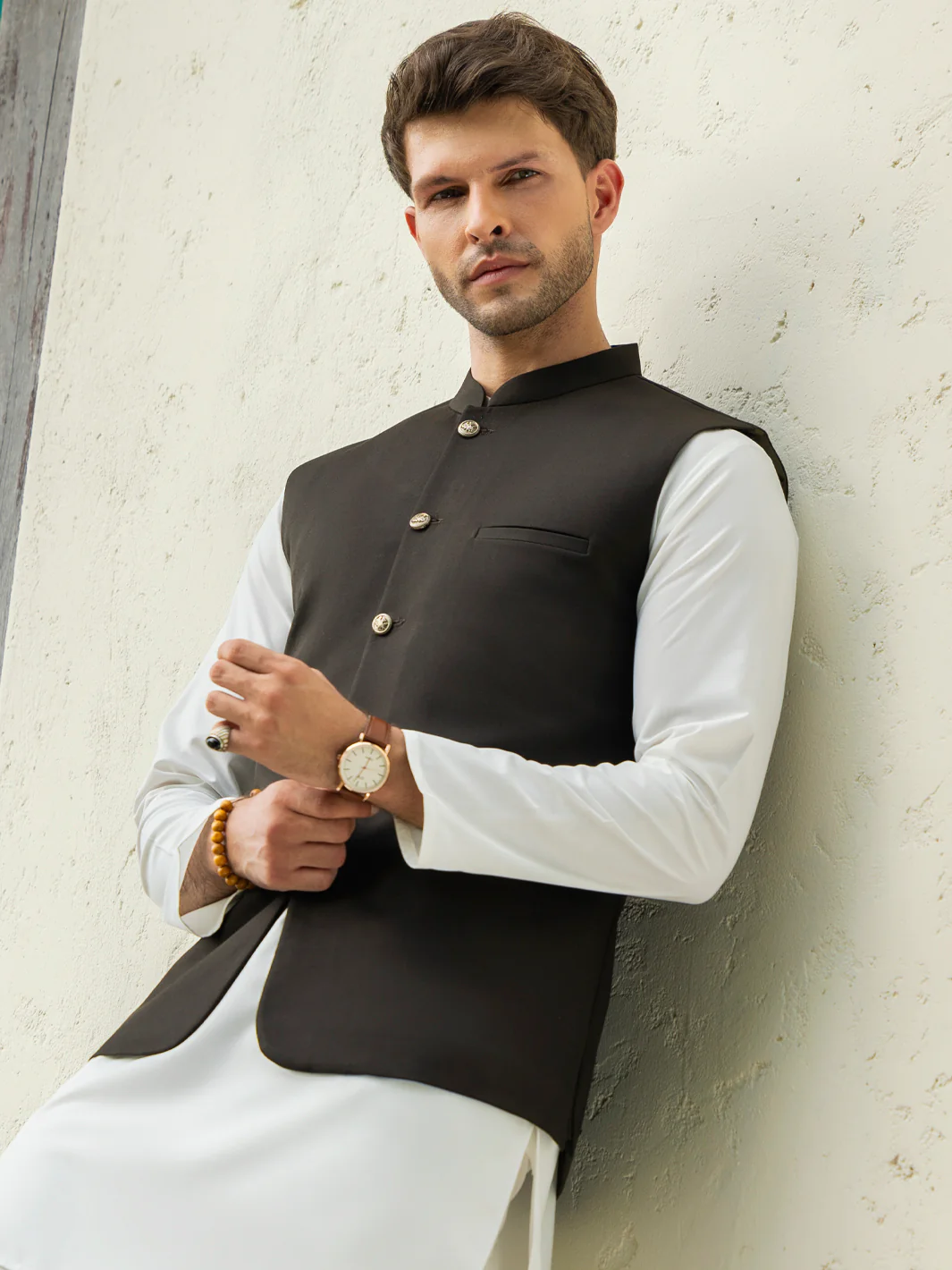 Brown Blended Waistcoat - ALET-WC-1004-R2 - Image 3