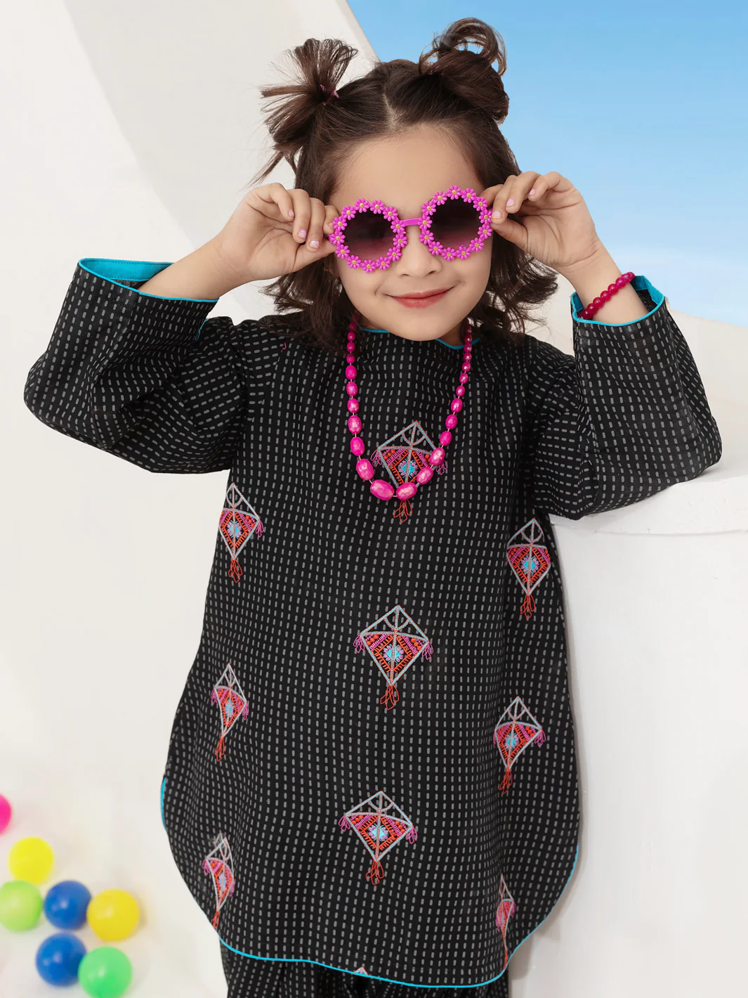 Black Cambric 2 Piece Stitched - ALGR-2PS-LKS-1009 - Image 3