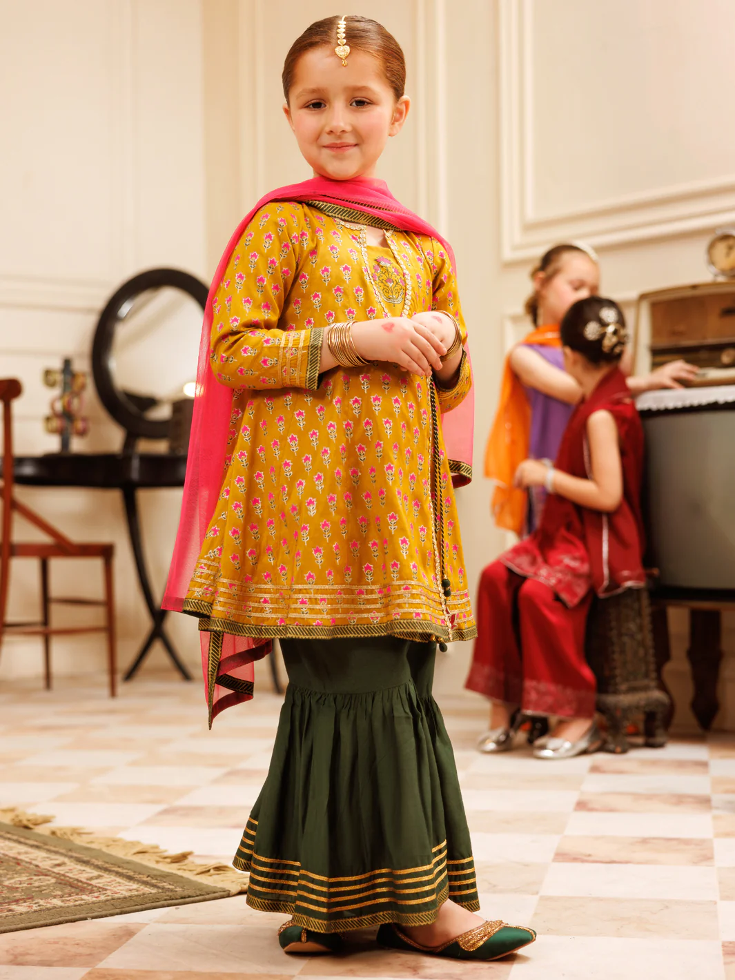 Mustard Maple Formal 3Pc Stitched - ALGR-3PS-LS-023 - Image 4