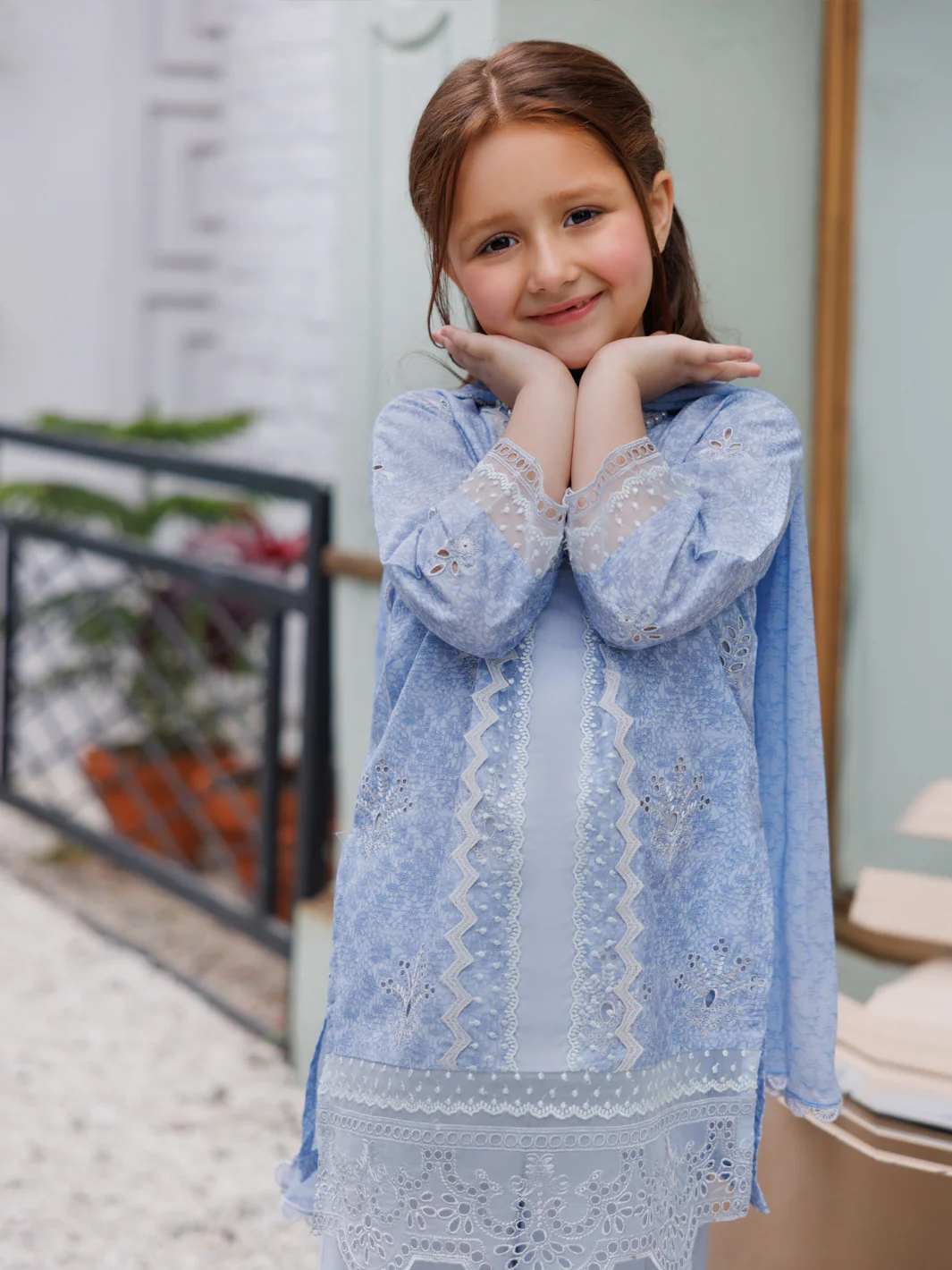 Sky Blue Lawn Formal 3Pc Stitched - ALGR-3PS-LS-038 - Image 2