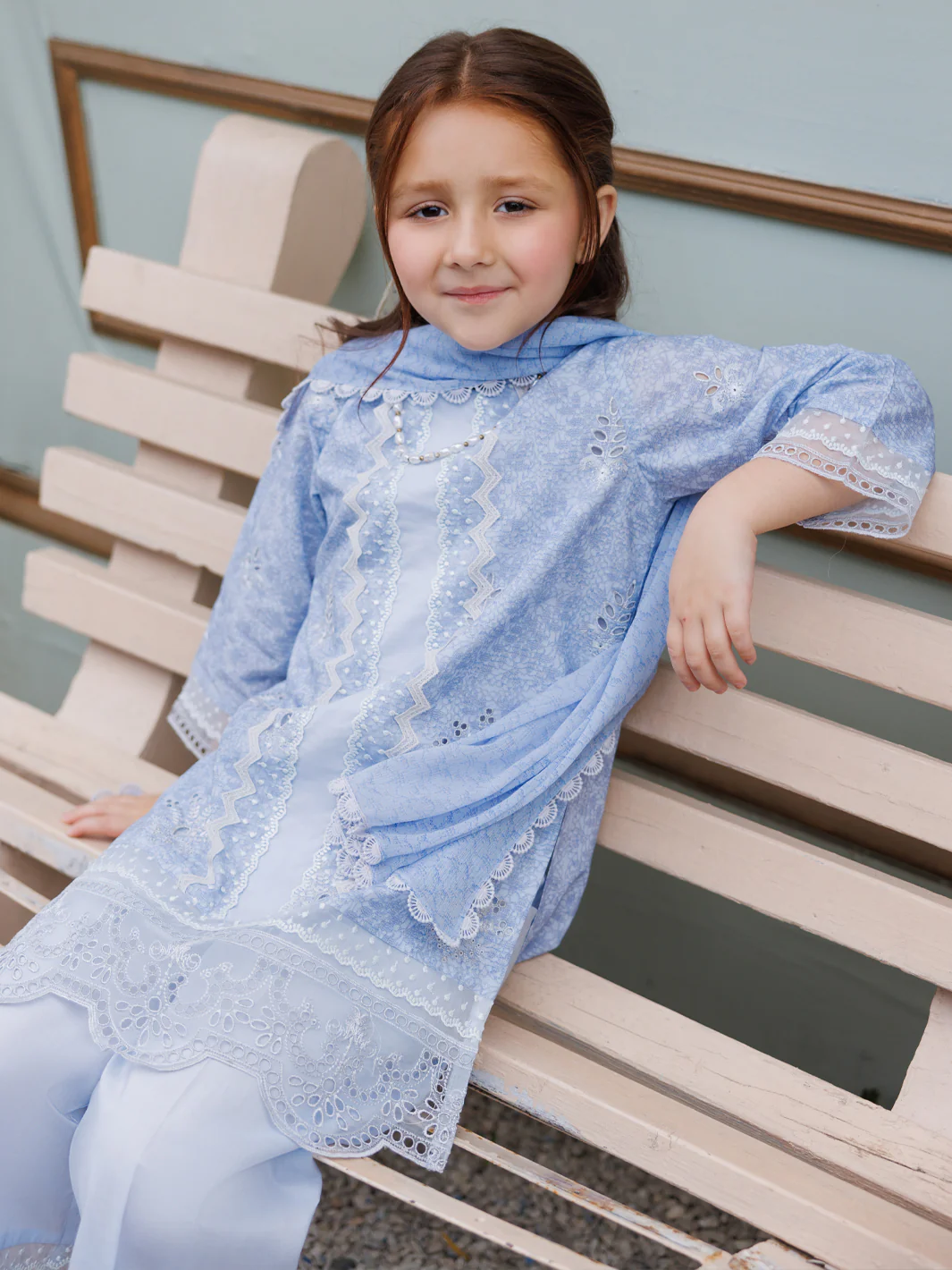 Sky Blue Lawn Formal 3Pc Stitched - ALGR-3PS-LS-038 - Image 3