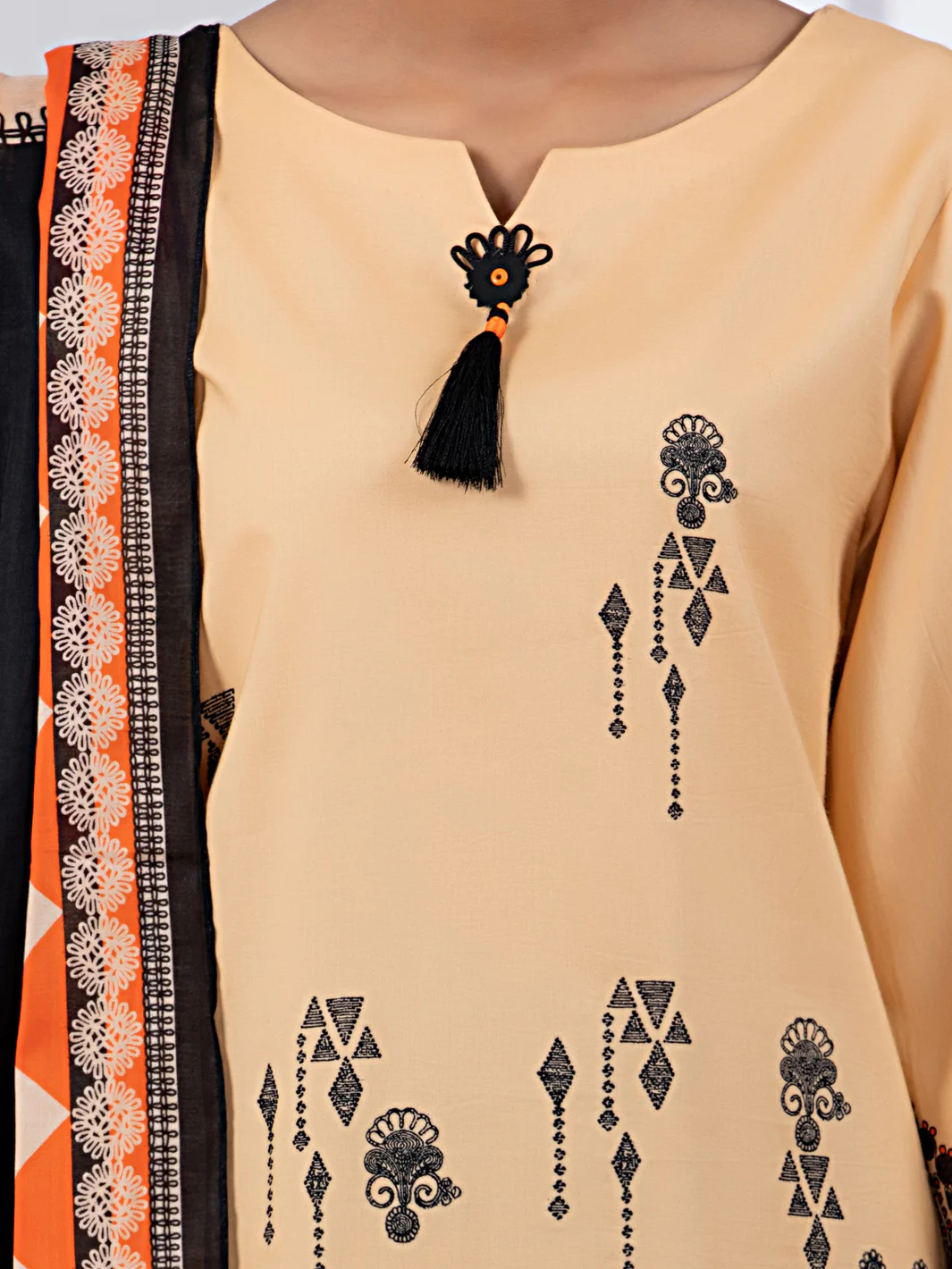 Beige Lawn 2Pc Unstitched - ALP-2PS-1448A - Image 5