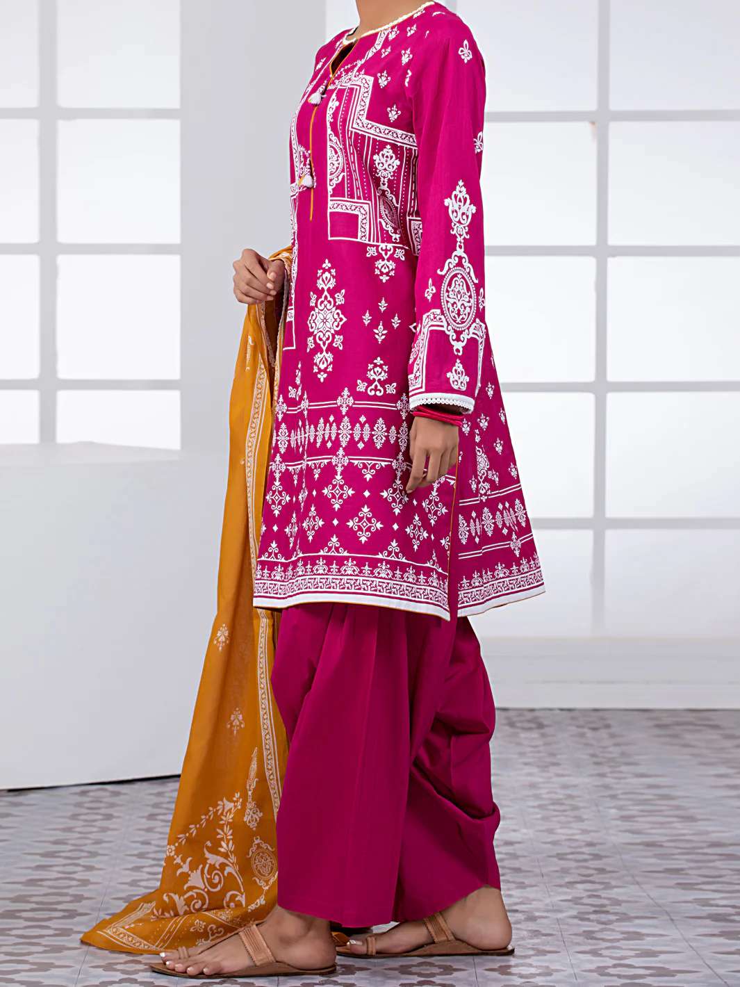 Pink Lawn 2Pc Unstitched - ALP-2PS-1450B - Image 4