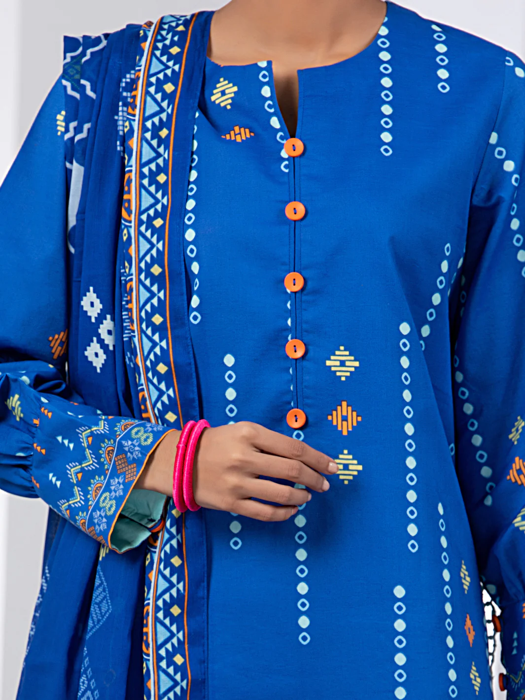 Navy Blue Lawn 2Pc Unstitched - ALP-2PS-1452A - Image 3
