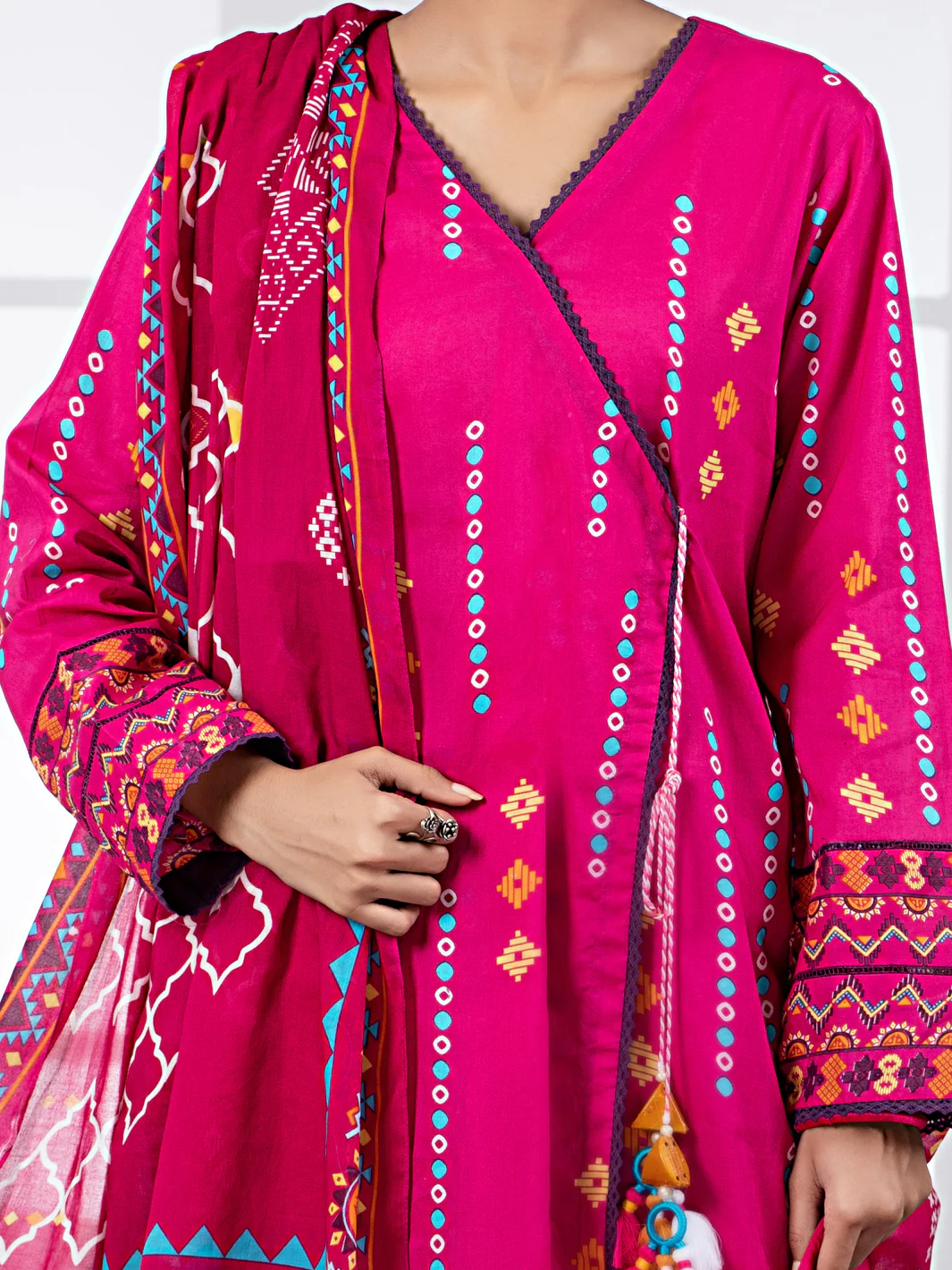 Pink Lawn 2Pc Unstitched - ALP-2PS-1452B - Image 3