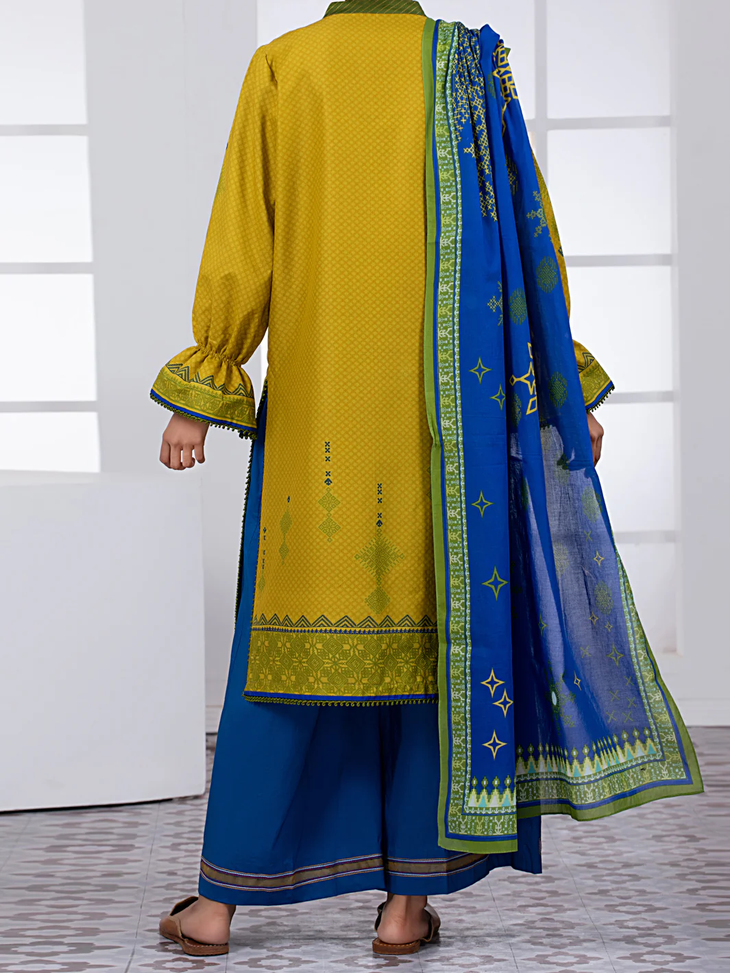 Lime Green 2Pc Unstitched - ALP-2PS-1453B - Image 2