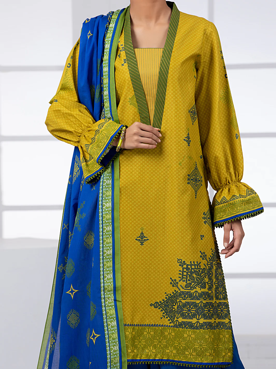 Lime Green 2Pc Unstitched - ALP-2PS-1453B - Image 5