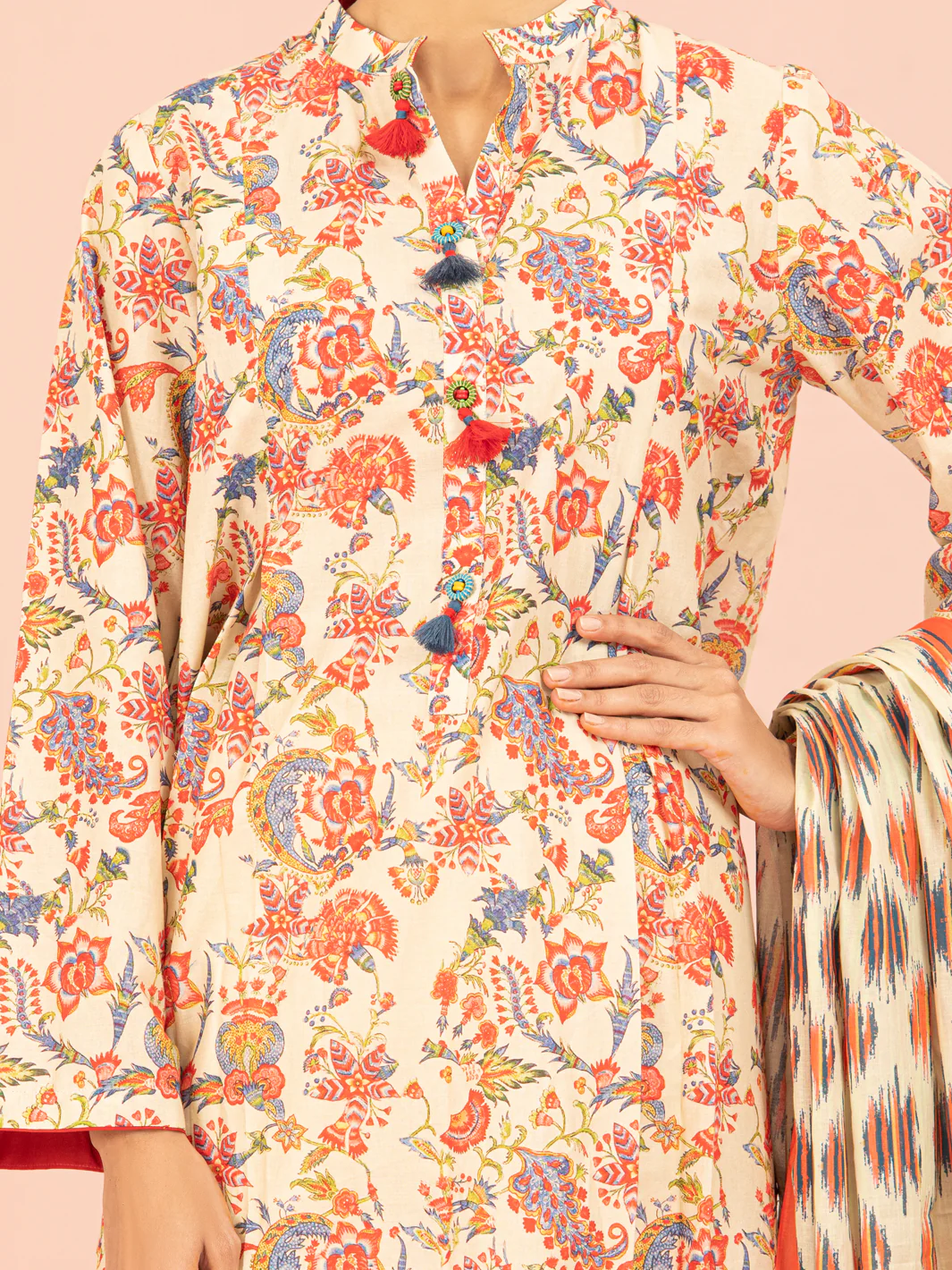 Multicolor Lawn 2Pc Unstitched - ALP-2PS-1557 - Image 4