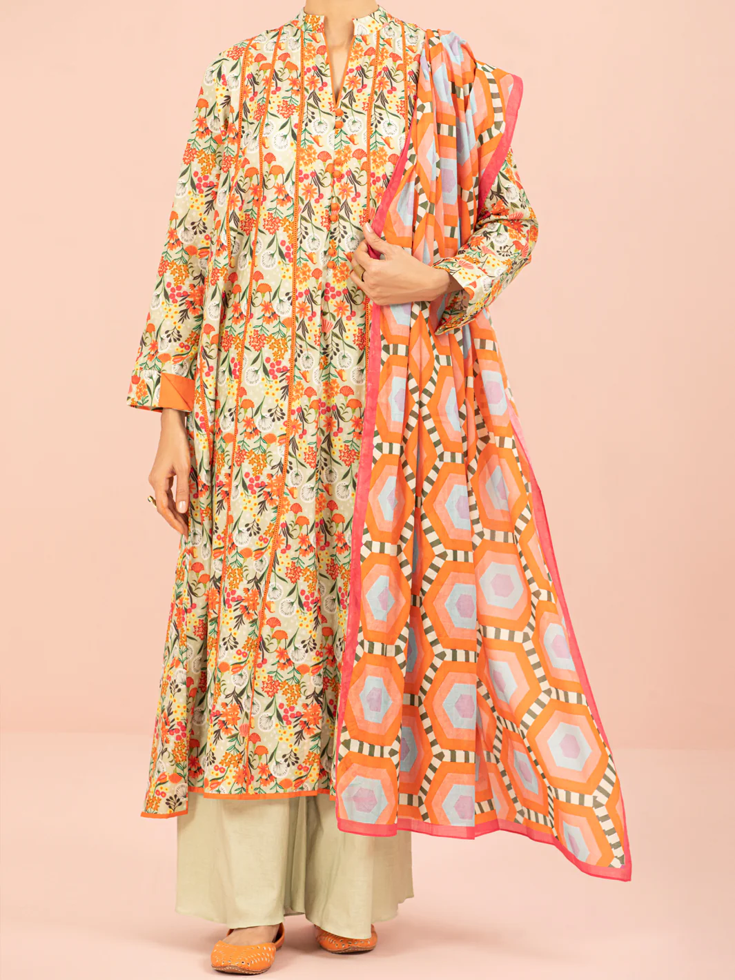 Multicolor Lawn 2Pc Unstitched - ALP-2PS-1559