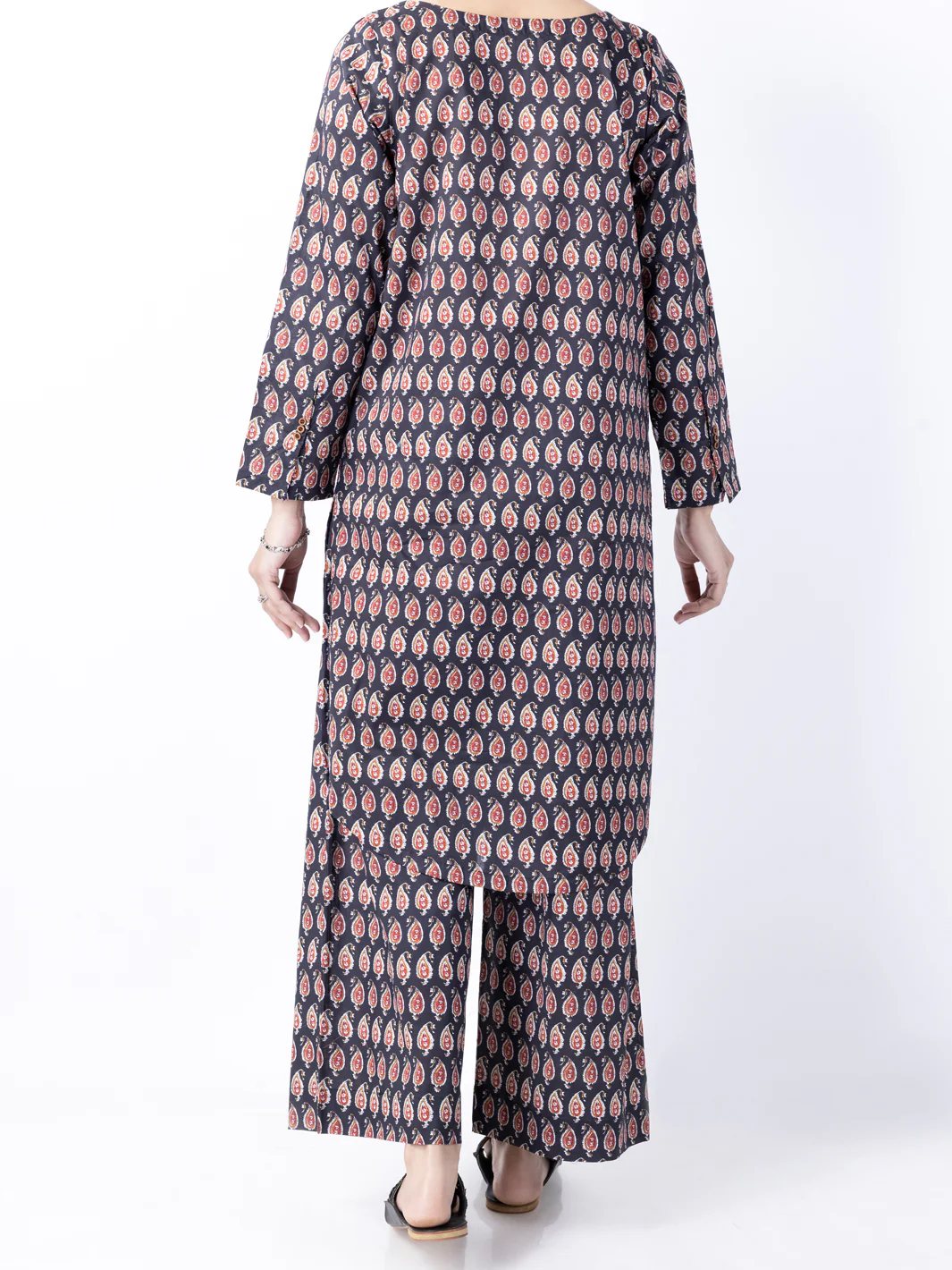 Black Lawn 2Pc Unstitched - ALP-2PS-1743 - Image 2