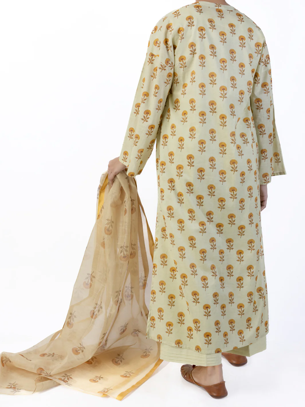 Cream Lawn 2Pc Unstitched - ALP-2PS-1747 - Image 2