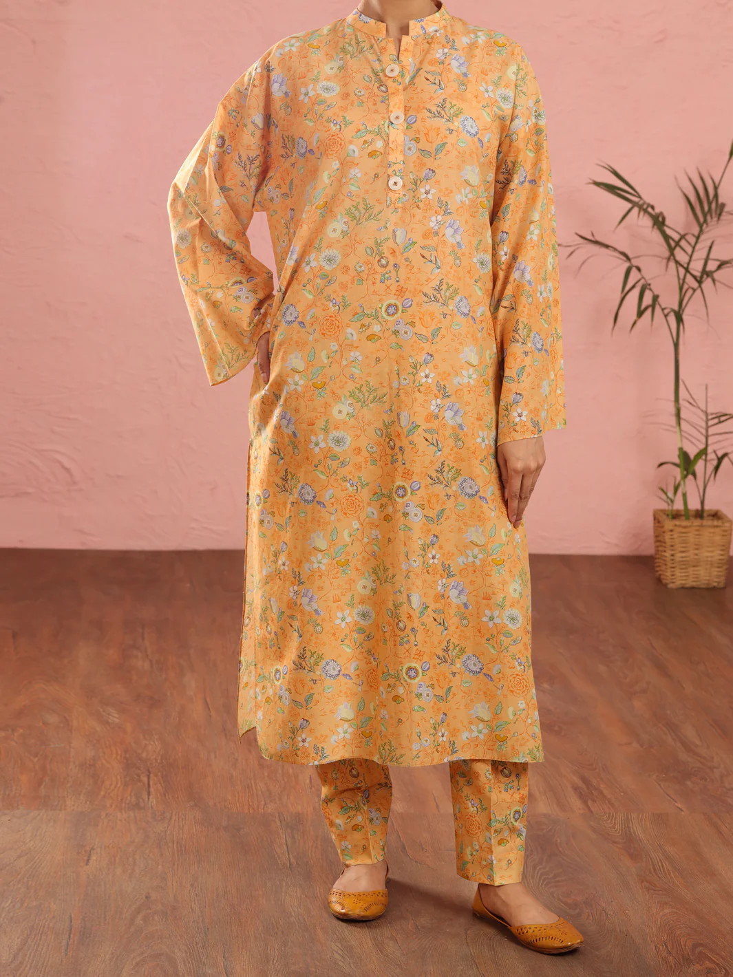 Yellow Lawn 2Pc Unstitched - ALP-2PS-1962
