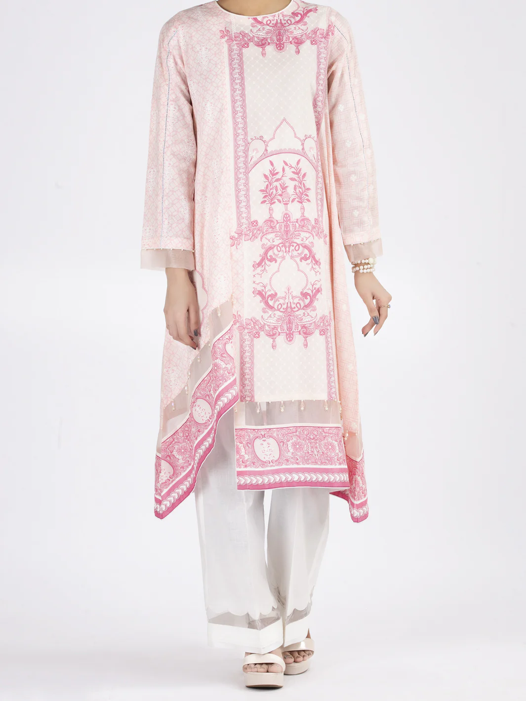 Pink Lawn 2Pc Unstitched - ALP-2PS-858