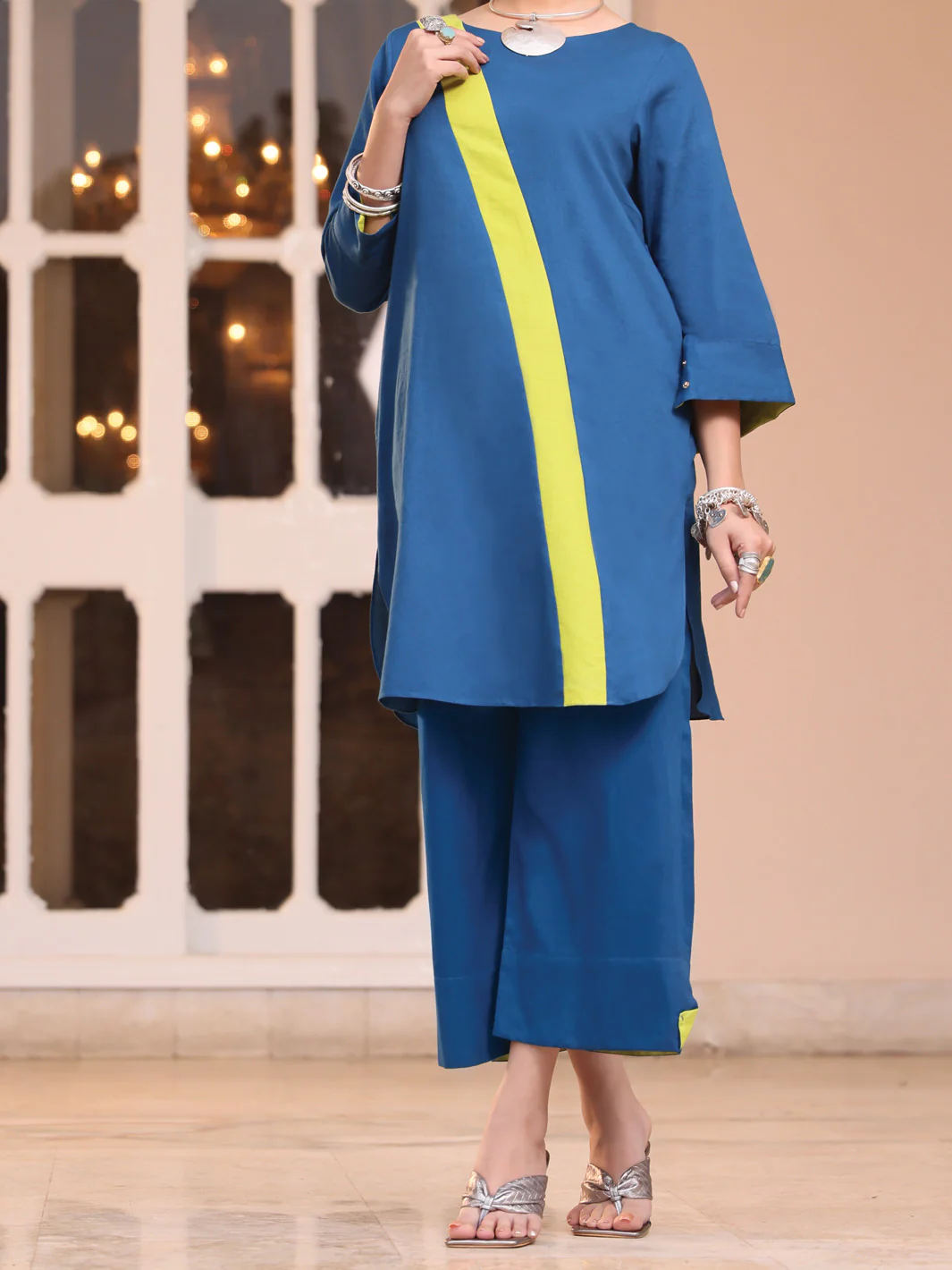 Blue Lawn 2Pc Stitched - ALP-2PS-LKS-1070