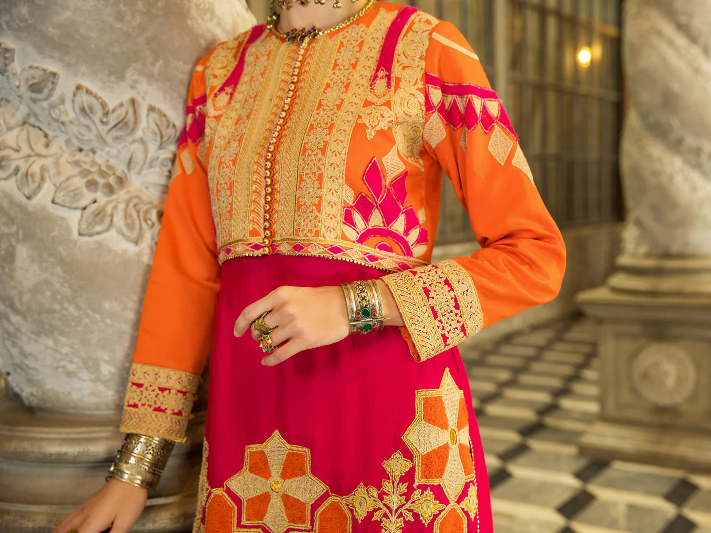Pink Raw Silk 2Pc Stitched - ALP-2PS-LKS-1276 - Image 3