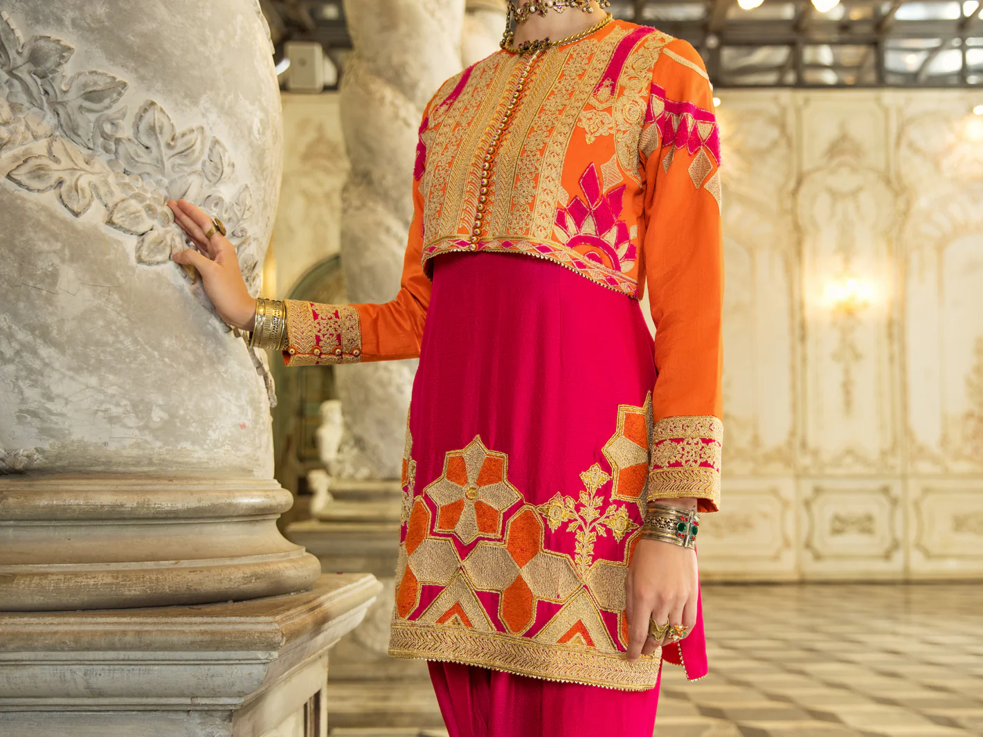 Pink Raw Silk 2Pc Stitched - ALP-2PS-LKS-1276 - Image 4