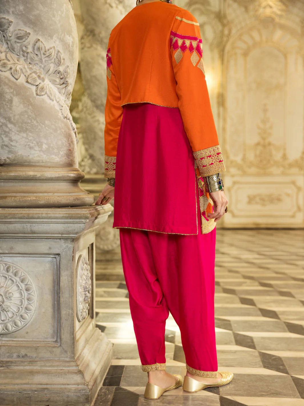 Pink Raw Silk 2Pc Stitched - ALP-2PS-LKS-1276 - Image 5