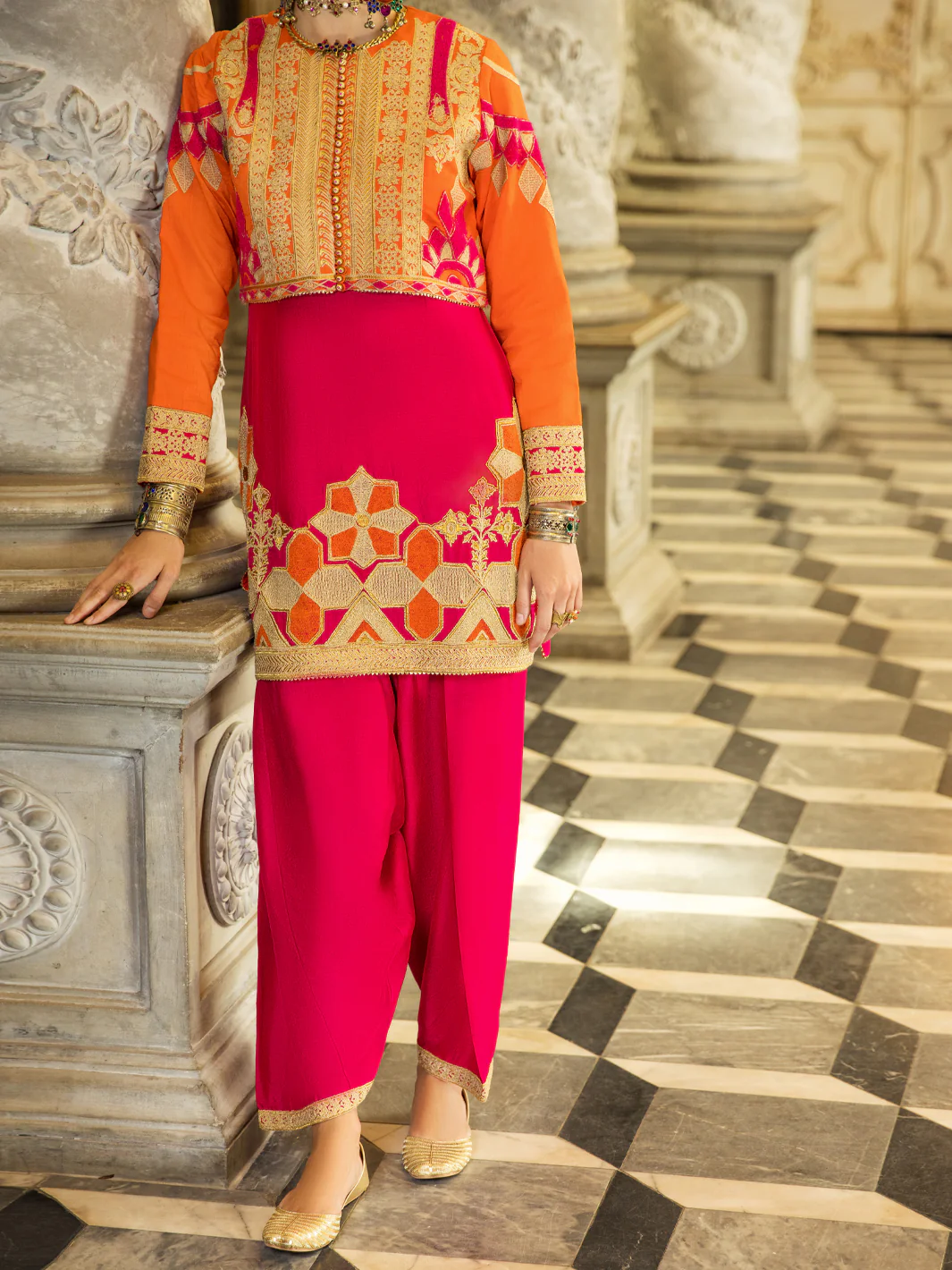 Pink Raw Silk 2Pc Stitched - ALP-2PS-LKS-1276 - Image 6
