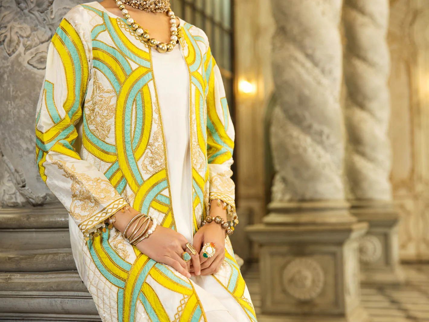 White Raw Silk 2Pc Stitched - ALP-2PS-LKS-1277 - Image 3