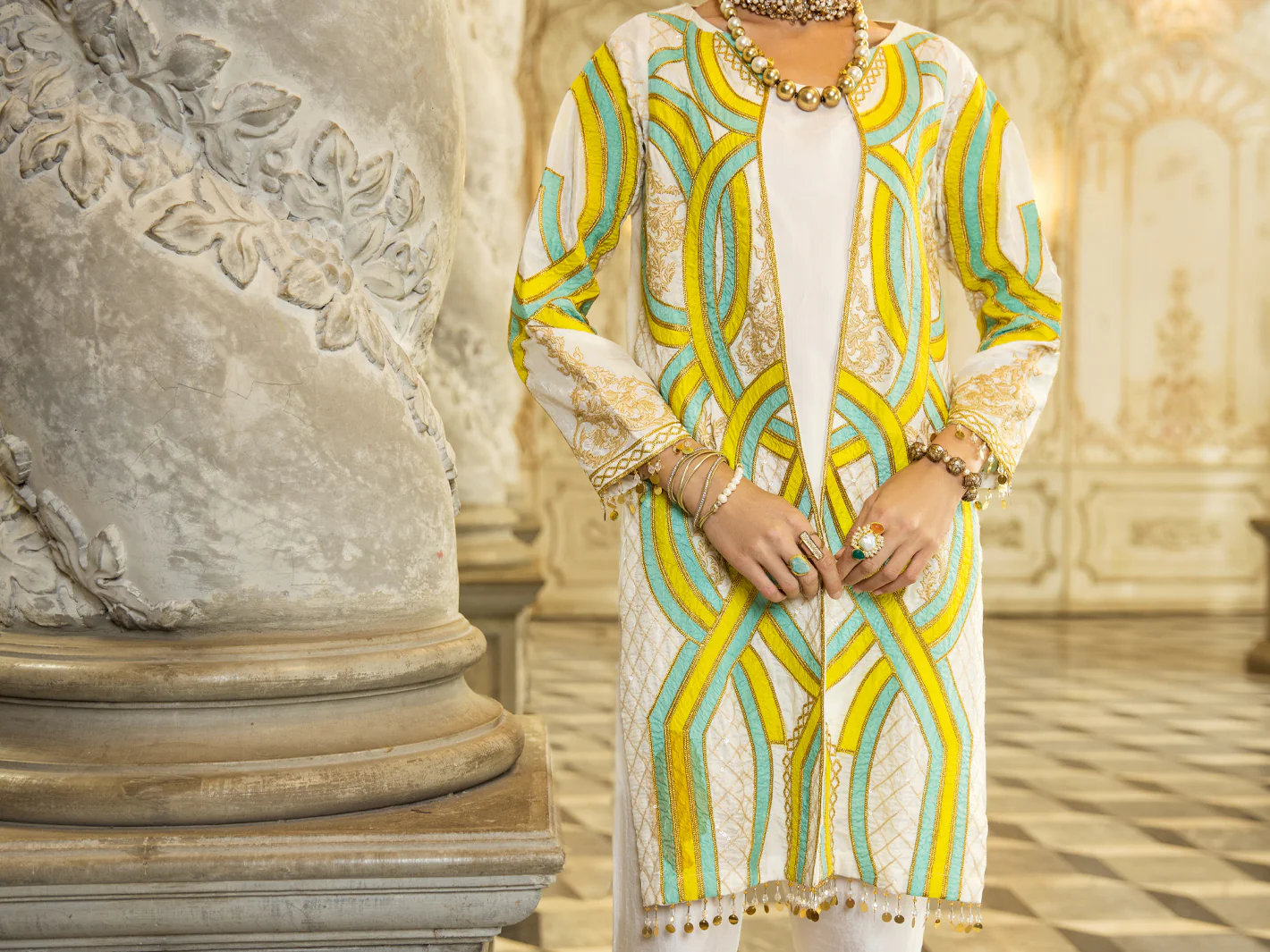 White Raw Silk 2Pc Stitched - ALP-2PS-LKS-1277 - Image 4