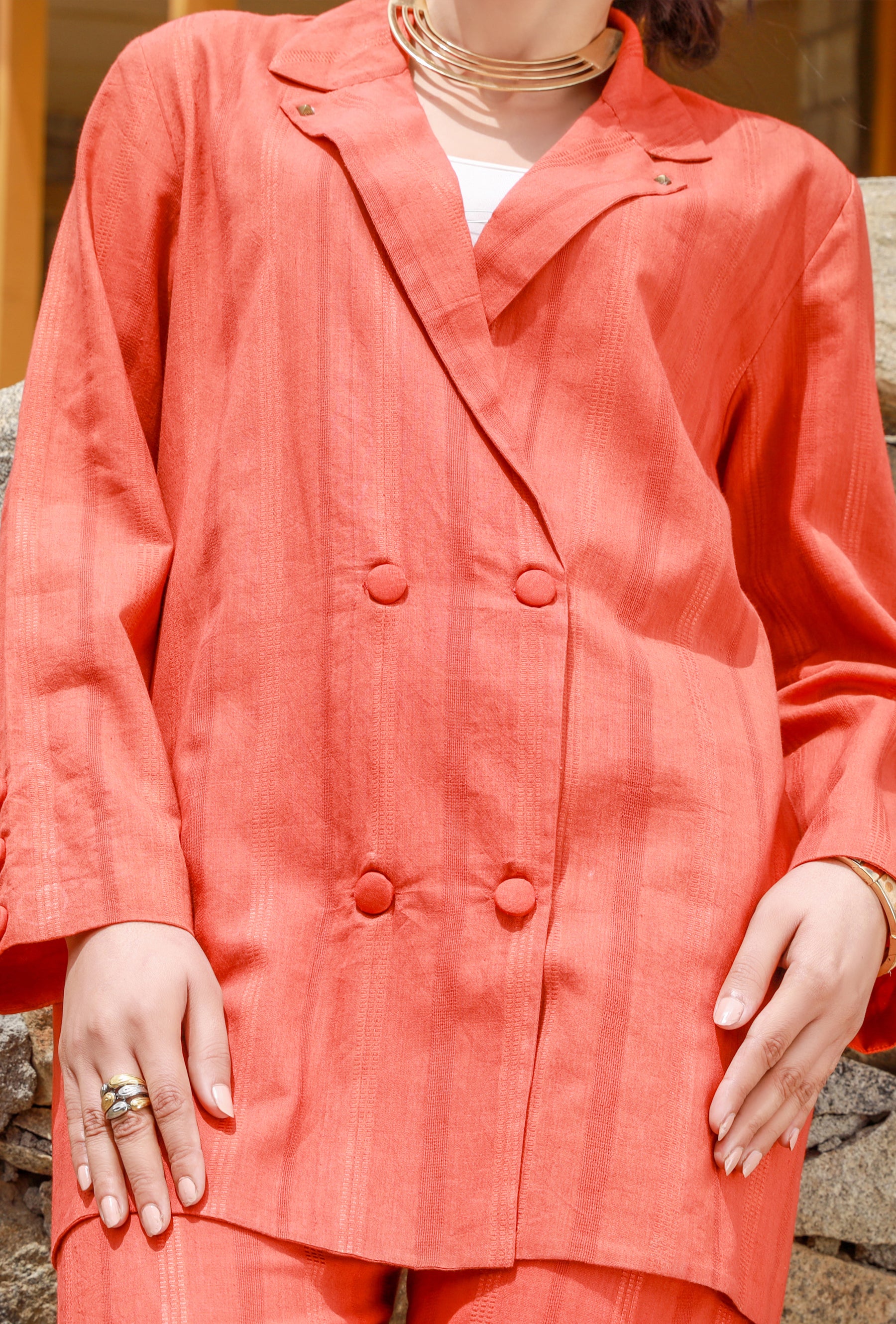 Rust Dobby 2Pc Stitched - ALP-2PS-LKS-1465 - Image 2