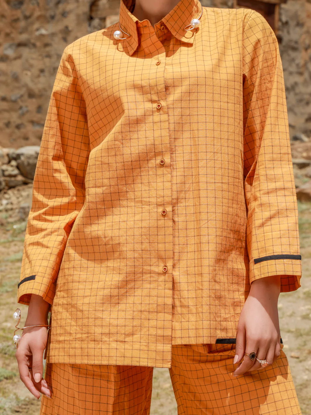 Mustard 2Pc Stitched - ALP-2PS-LKS-1467 - Image 3