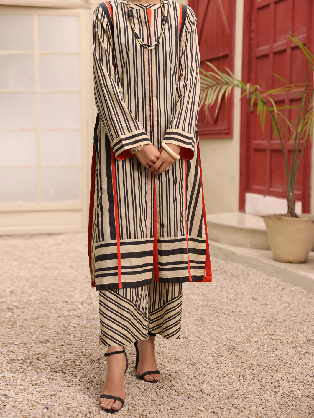 Beige 2Pc Stitched - ALP-2PS-LKS-1697