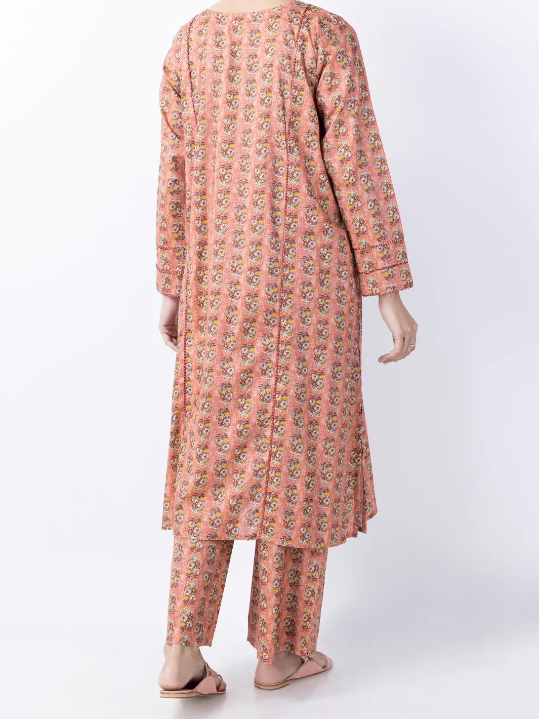 Peach Lawn 2Pc Stitched - ALP-2PS-LKS-1740 - Image 2