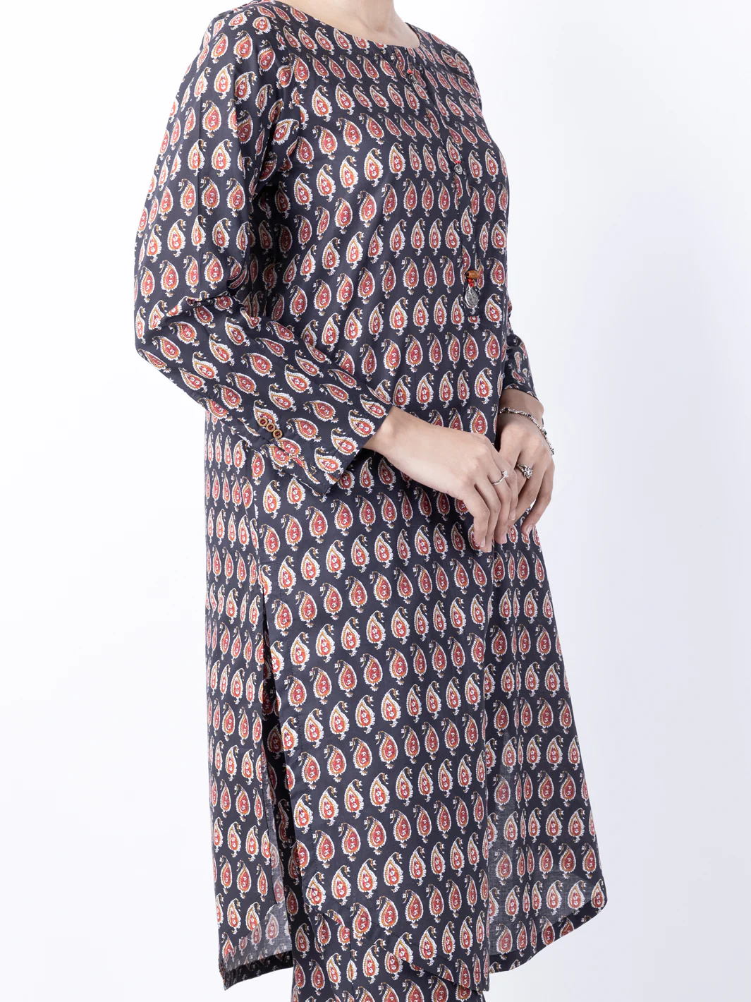 Black Lawn 2Pc Stitched - ALP-2PS-LKS-1743 - Image 3