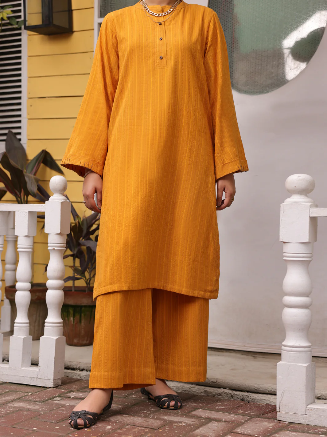 Yellow 2Pc Stitched - ALP-2PS-LKS-1775