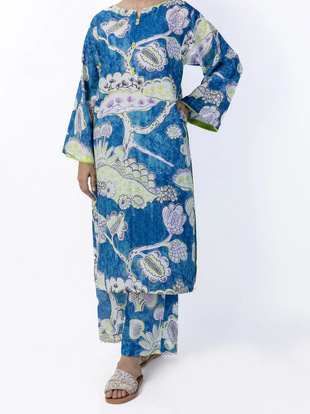 Blue Lawn 2Pc Stitched - ALP-2PS-LKS-1789