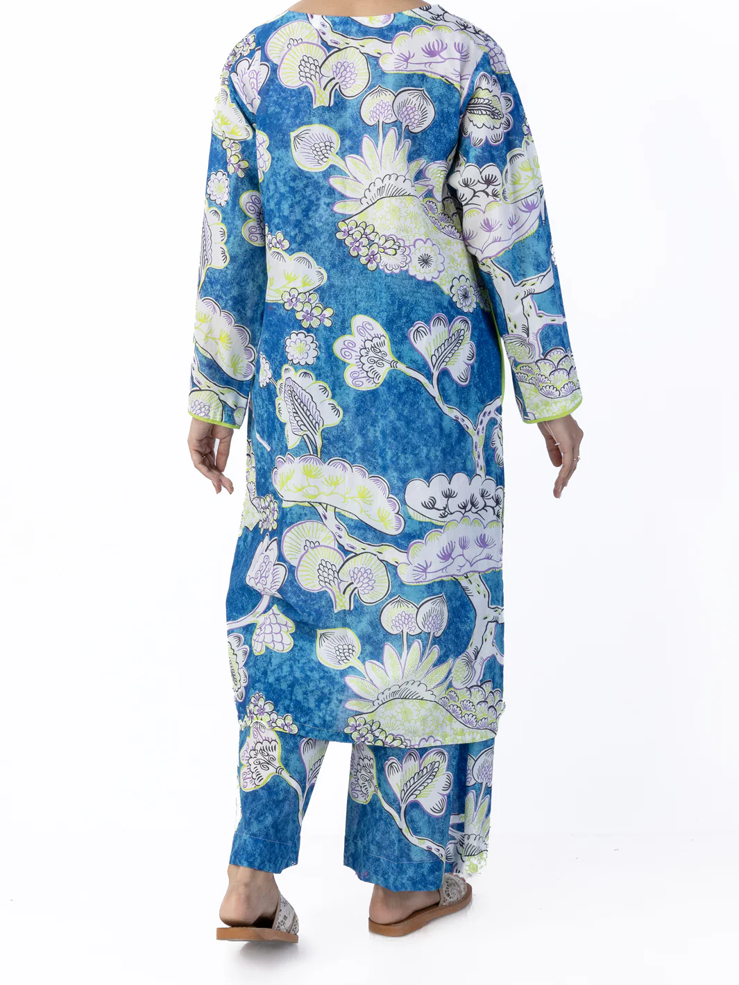 Blue Lawn 2Pc Stitched - ALP-2PS-LKS-1789 - Image 2