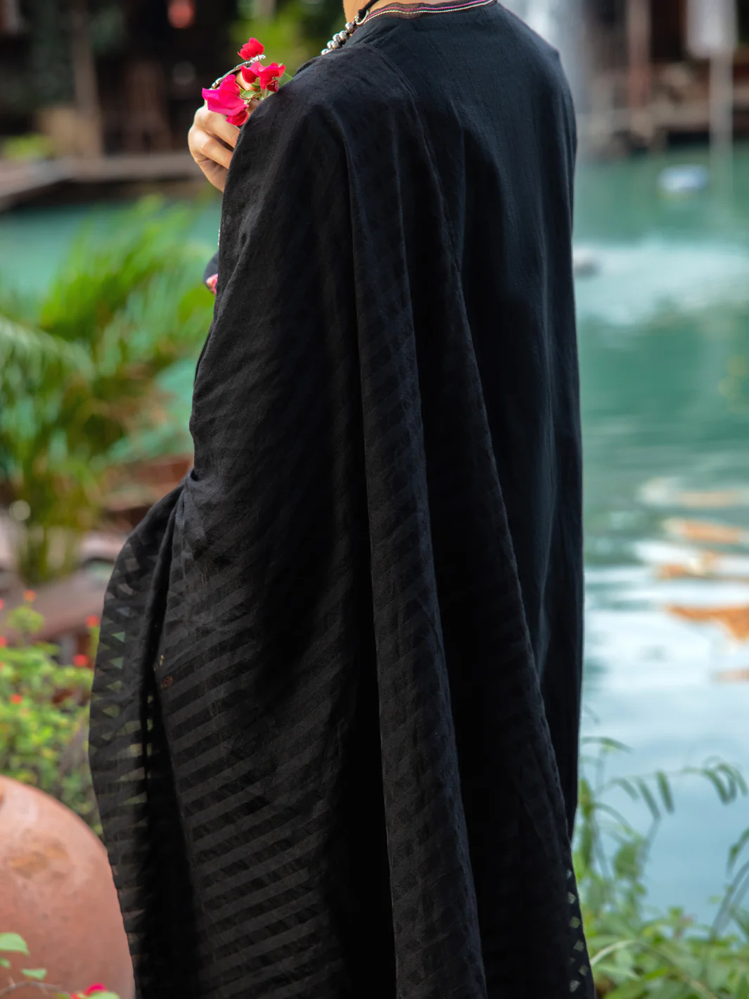 Black Dobby 2Pc Stitched - ALP-2PS-LKS-1828 - Image 2