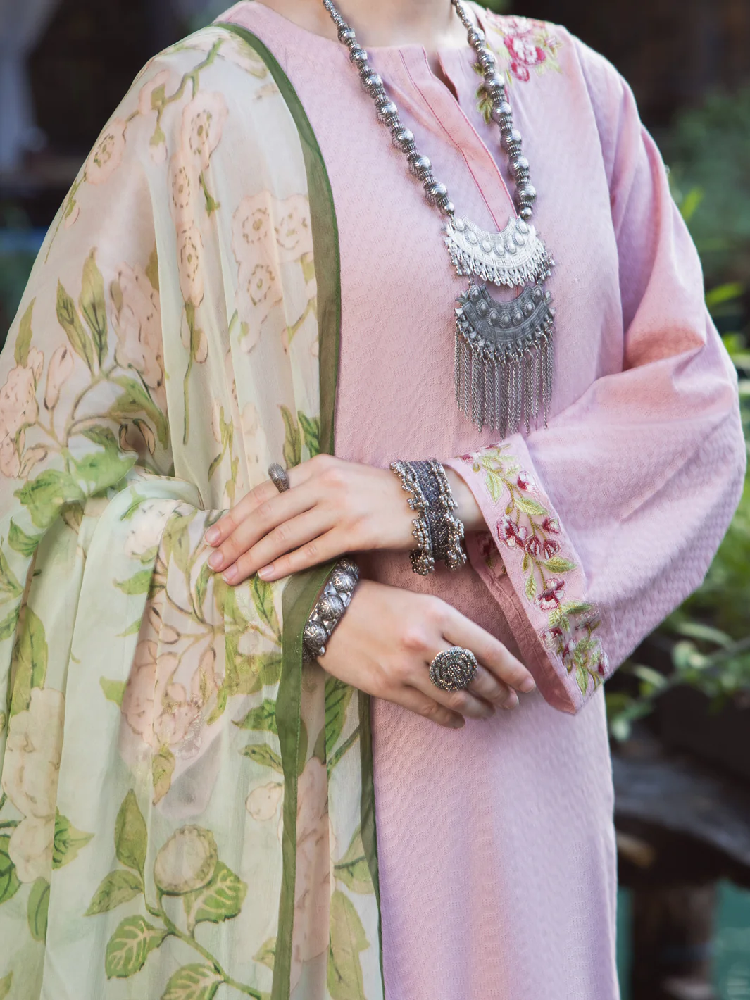 Light Pink Dobby 2Pc Stitched - ALP-2PS-LKS-1830 - Image 4