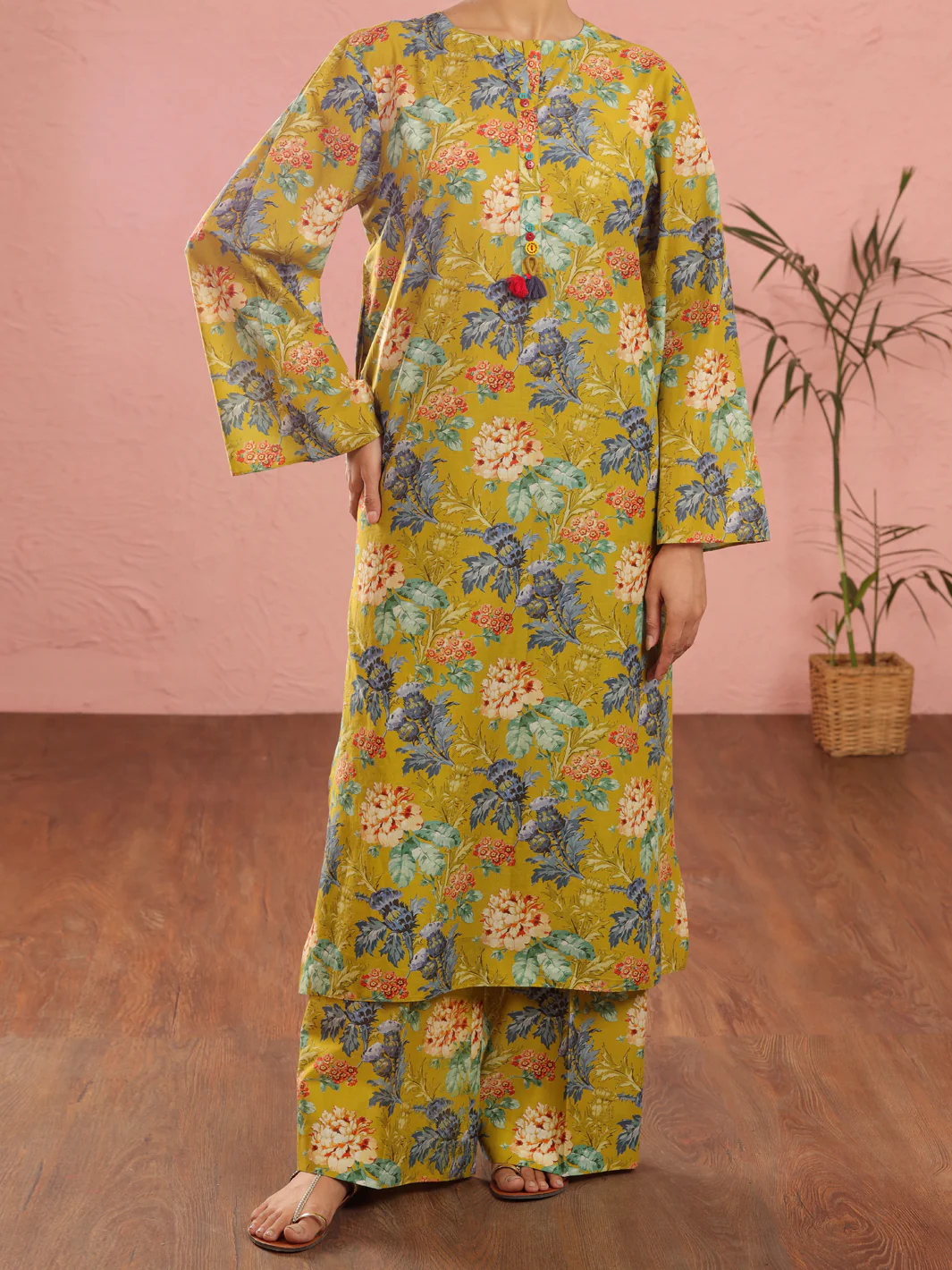 Parrot Green Cambric 2Pc Stitched - ALP-2PS-LKS-1964