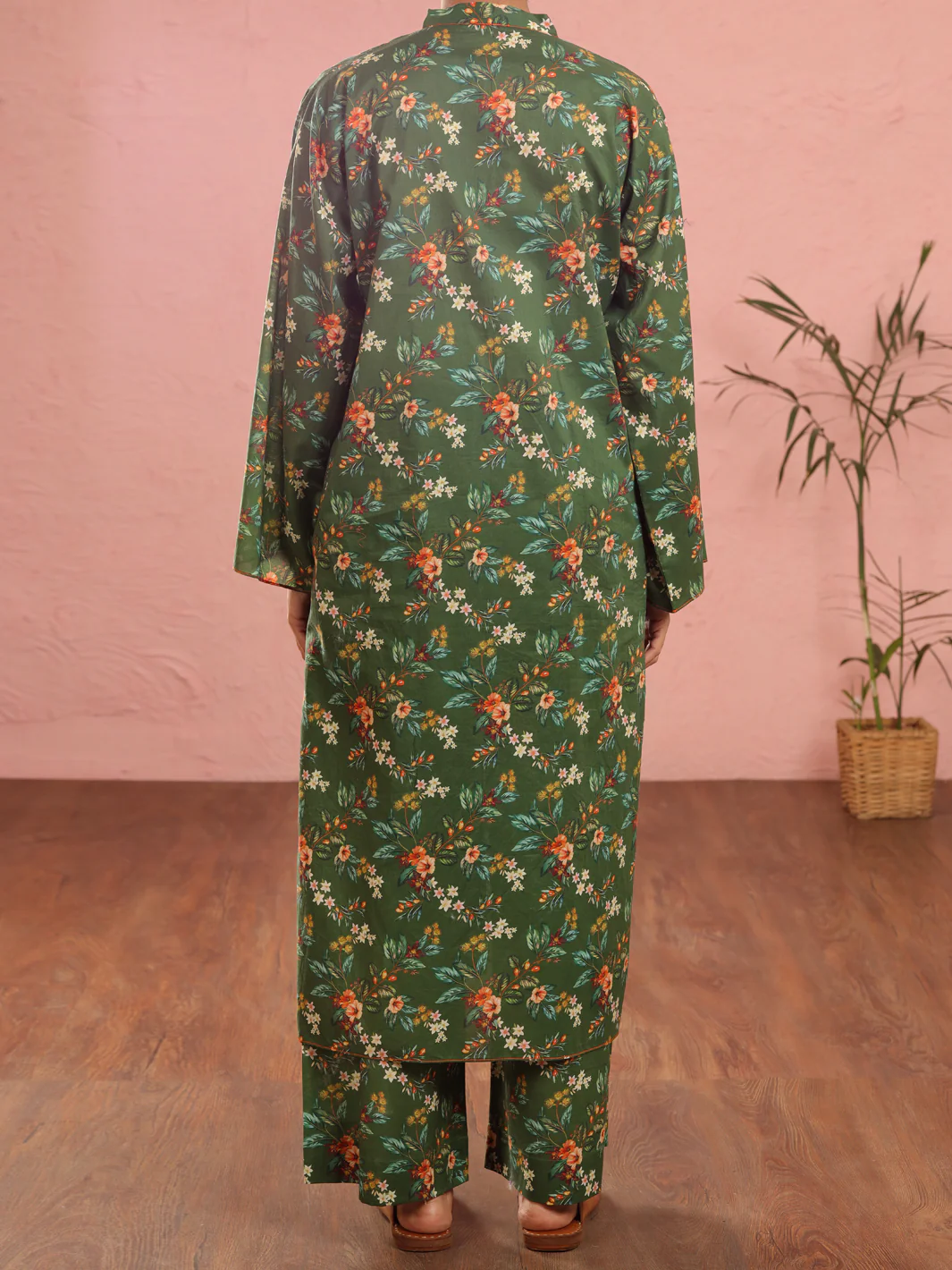 Dark Green Cambric 2Pc Stitched - ALP-2PS-LKS-1966 - Image 2
