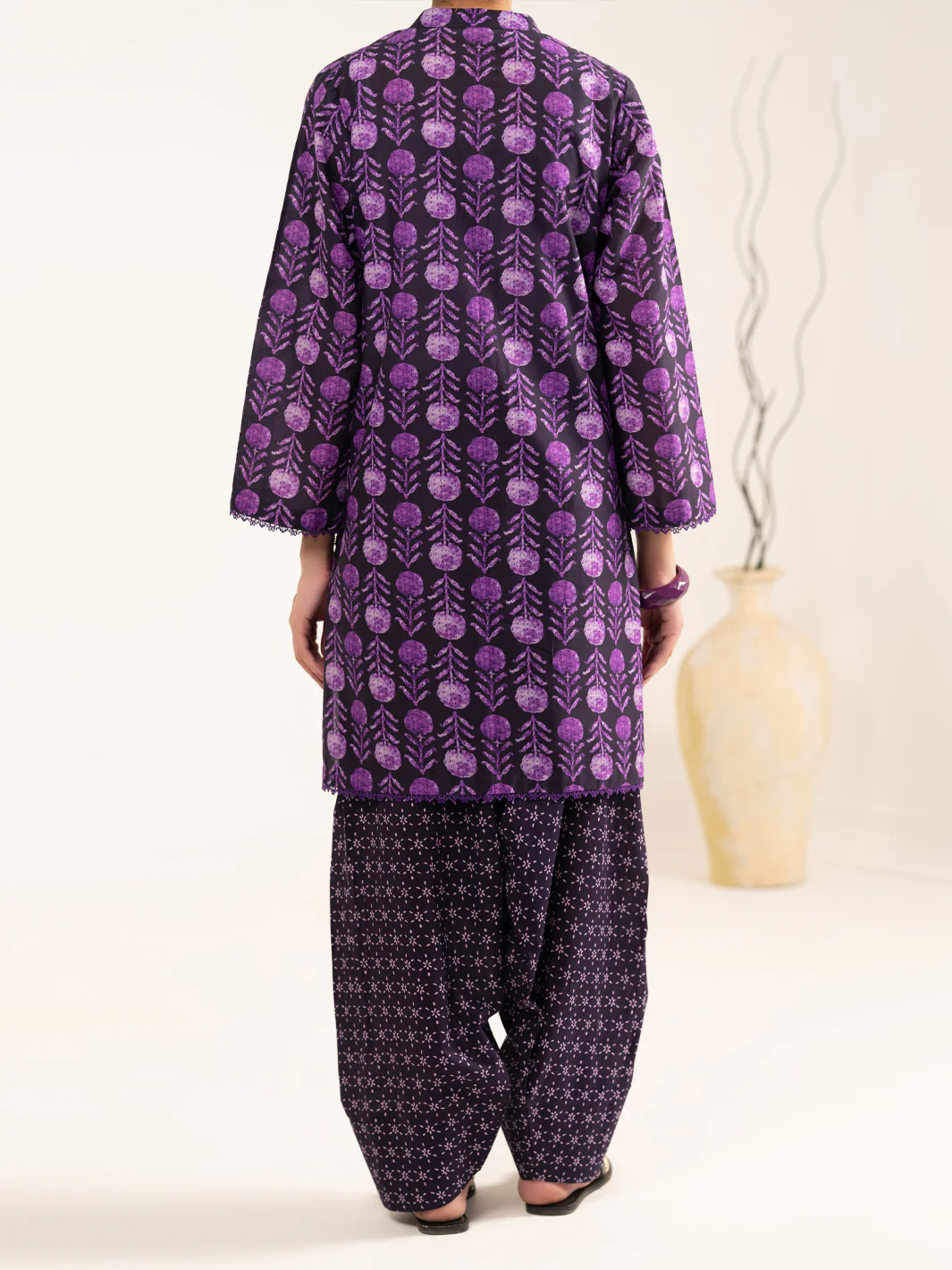 Purple Lawn 2Pc Stitched - ALP-2PS-LKS-2480 - Image 2
