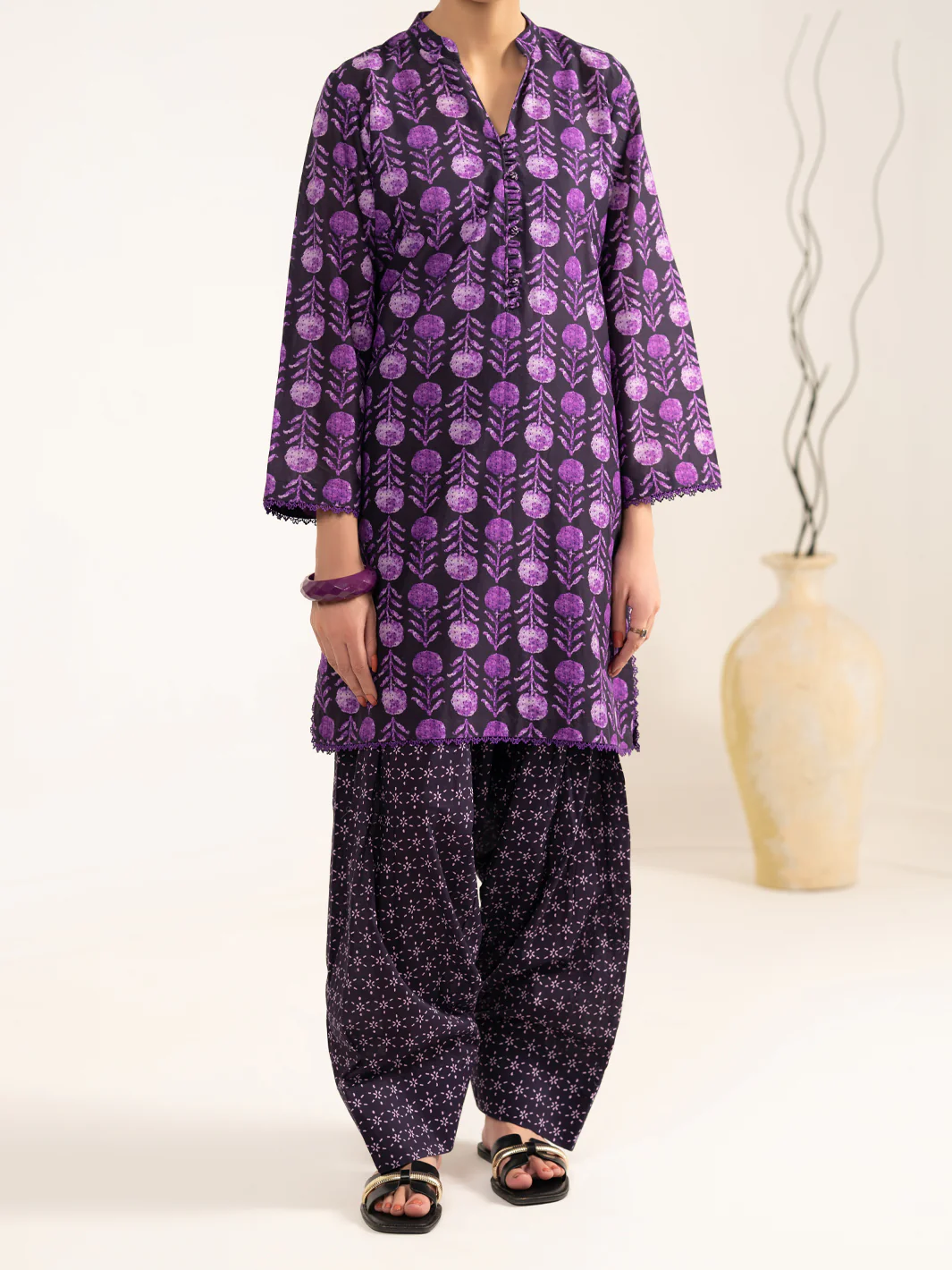 Purple Lawn 2Pc Stitched - ALP-2PS-LKS-2480 - Image 4
