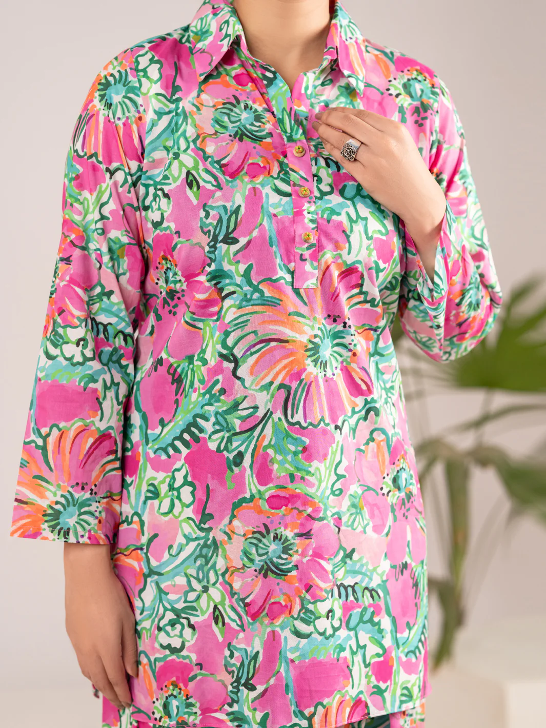 Pink Lawn Co-Ord Set - ALP-2PS-LKS-2503 - Image 2