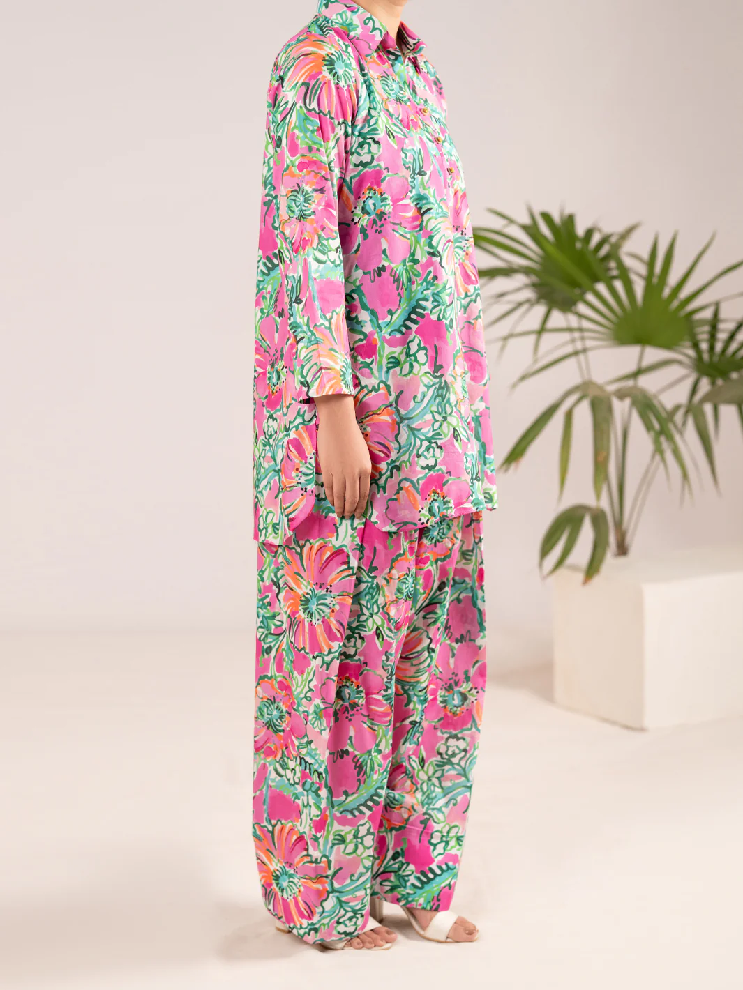Pink Lawn Co-Ord Set - ALP-2PS-LKS-2503 - Image 4