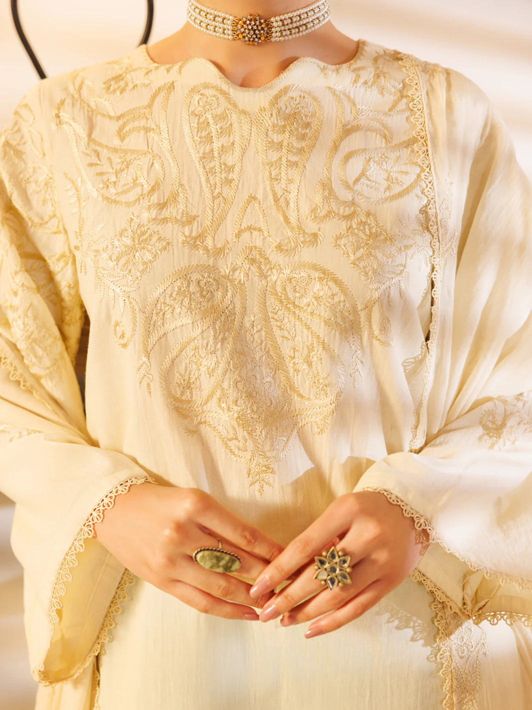 Beige Lawn Stitched 2Pc - ALP-2PS-LKS-2535 - Image 3
