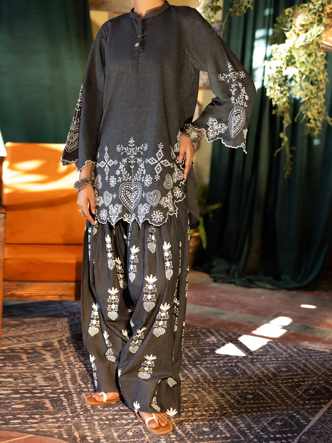 Grey Denim 2Pc Stitched - ALP-2PS-LKS-2781
