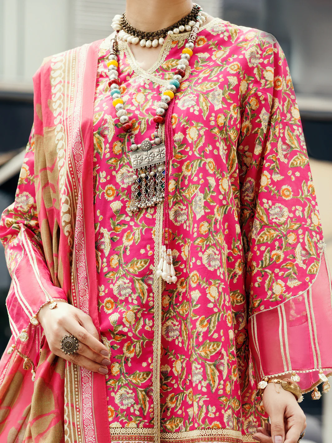 Fuchsia Cambric 2Pc Unstitched - ALP-2PS-SLKD-UN-2264 - Image 3