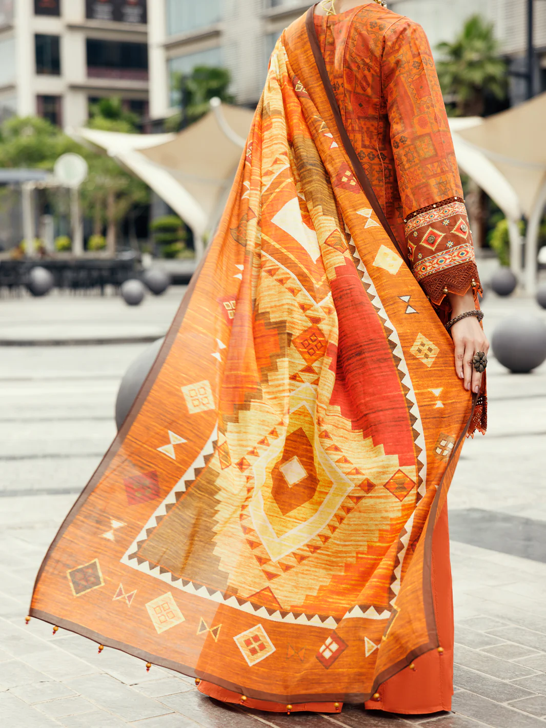 Mustard Lawn 2Pc Unstitched - ALP-2PS-SLKD-UN-2267 - Image 5