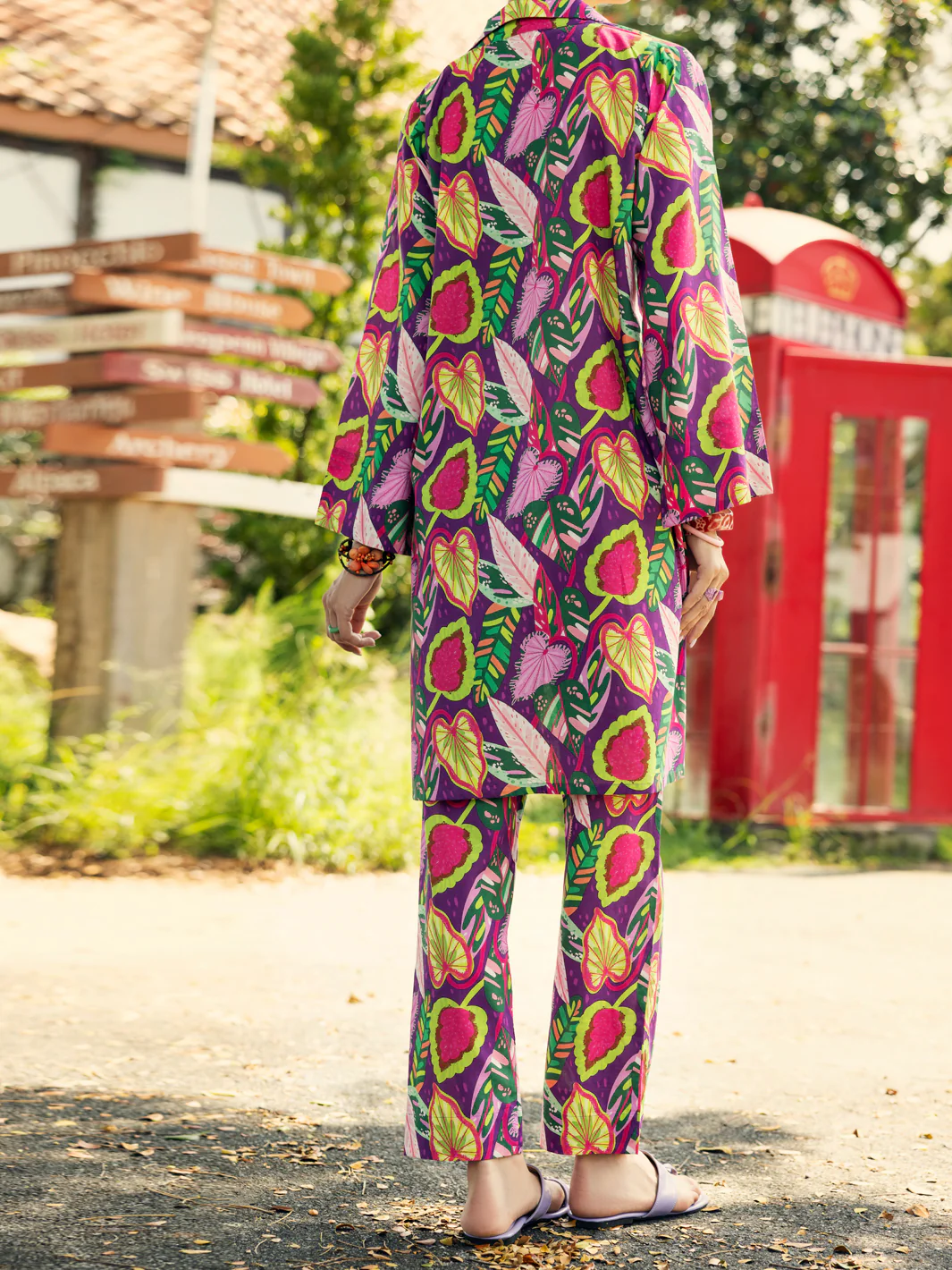 Purple Lawn Co-ord Set - ALP-2PS-SLKS-2090 - Image 2